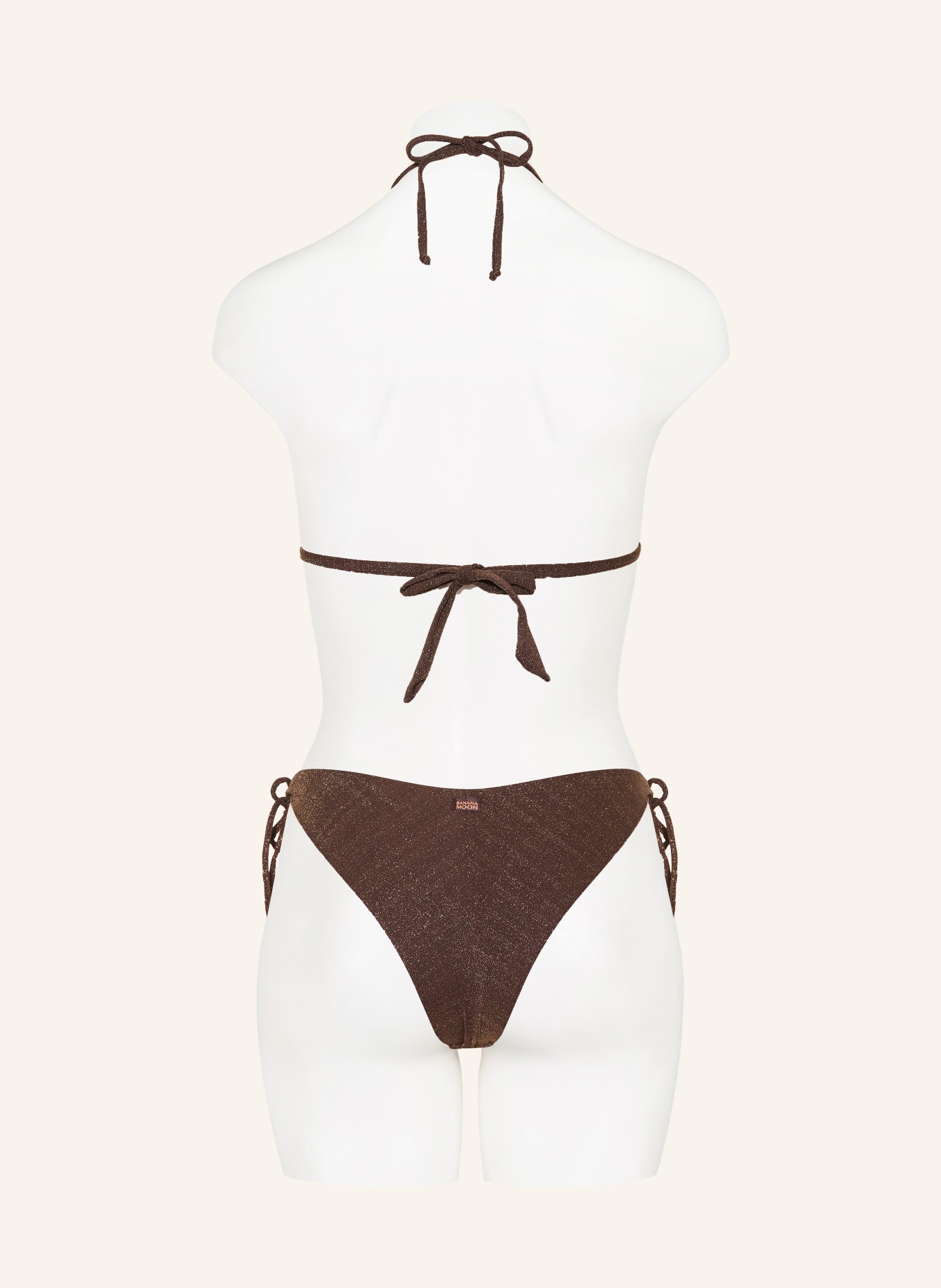 BANANA MOON Triangel-Bikini-Hose LINA LIGHTGLITTER mit Glitzergarn: DUNKELBRAUN