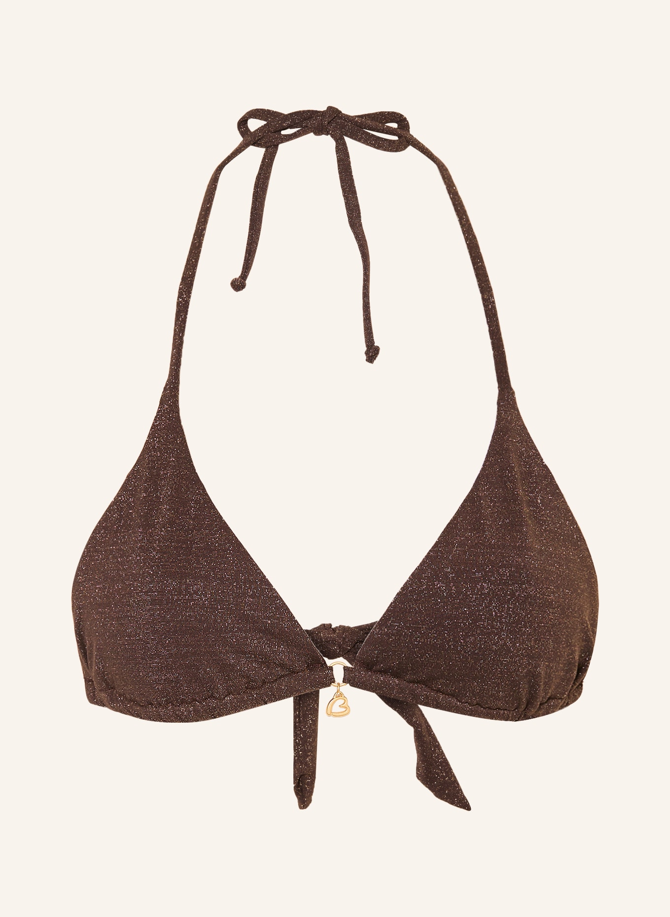 BANANA MOON Triangel-Bikini LINA LIGHTGLITTER mit Glitzergarn: DUNKELBRAUN