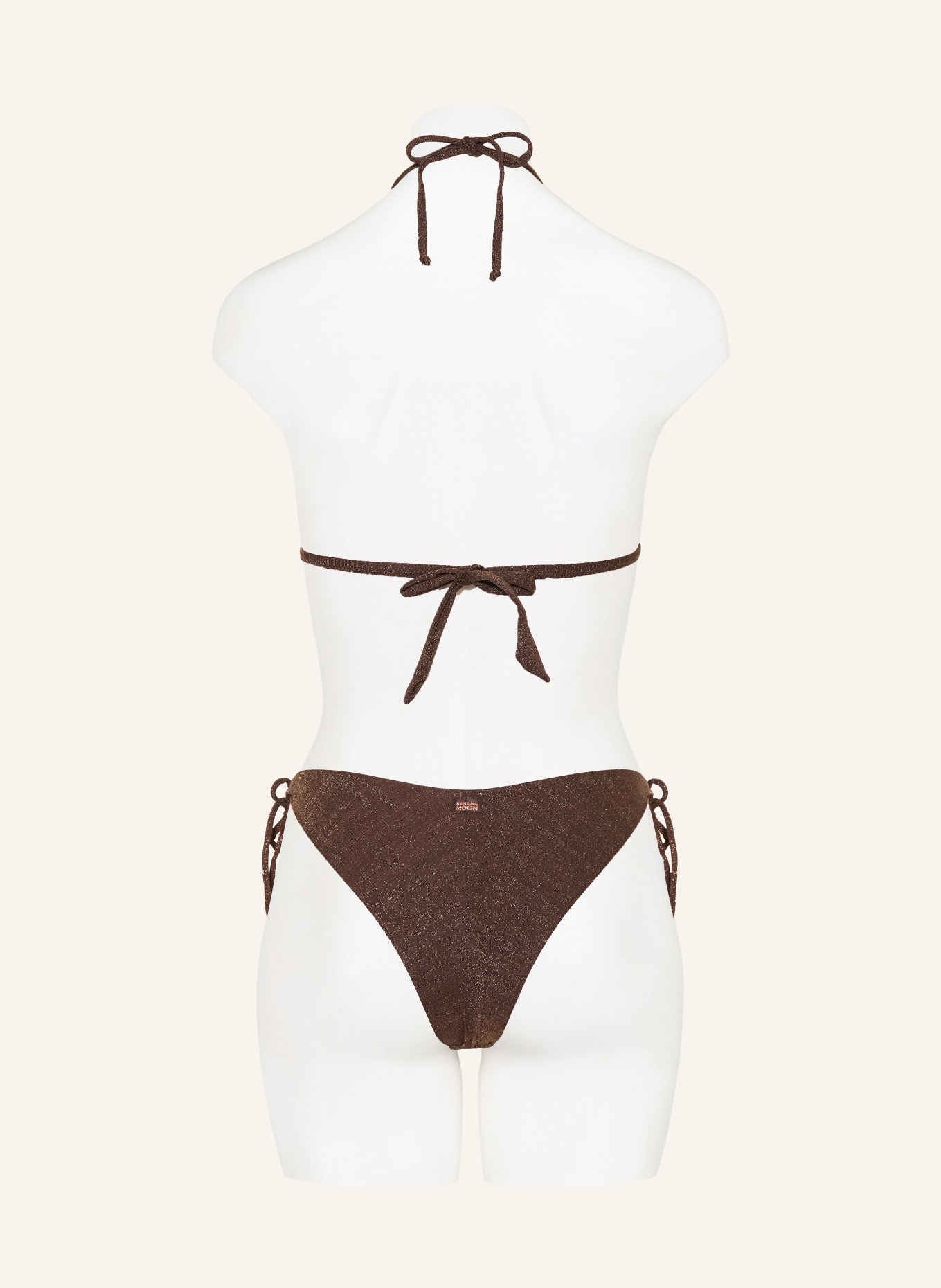 BANANA MOON Triangel-Bikini LINA LIGHTGLITTER mit Glitzergarn: DUNKELBRAUN