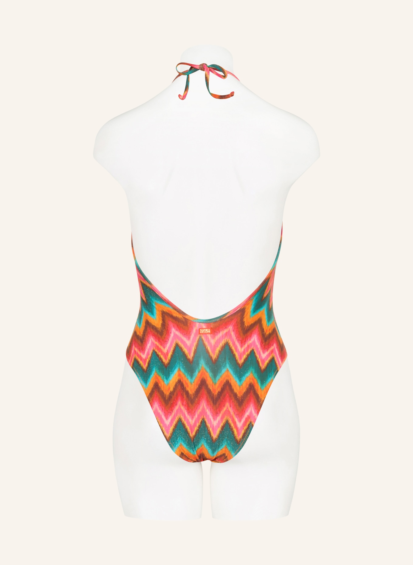 BANANA MOON Neckholder-Badeanzug MIRELO NALIKA mit Glitzergarn: ORANGE / PINK / PETROL