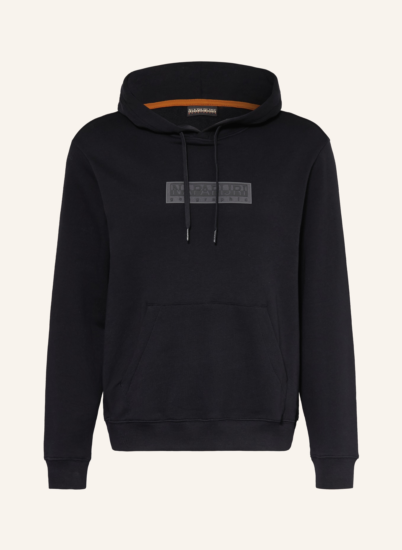 NAPAPIJRI Mikina s kapucí B-BOX: ČERNÁ / TMAVĚ ŠEDÁ