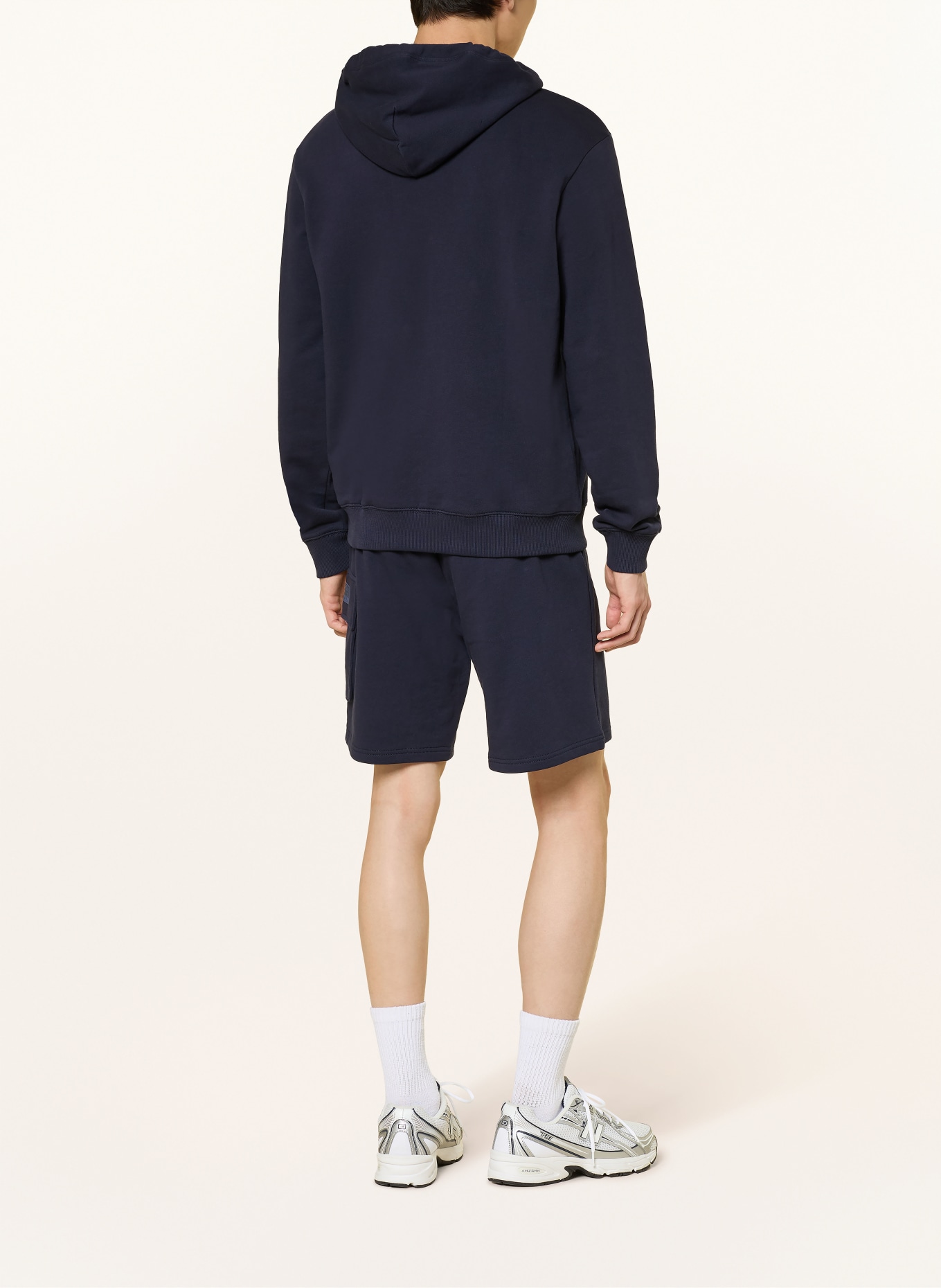 NAPAPIJRI Mikina s kapucí B-BOX: TMAVĚ MODRÁ / MODRÁ