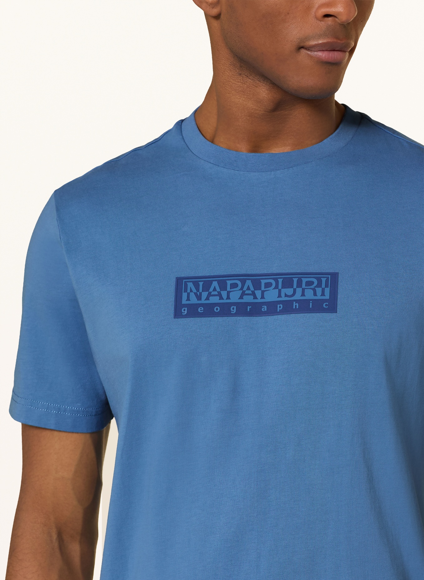 NAPAPIJRI T-Shirt S-BOX: HELLBLAU / BLAU