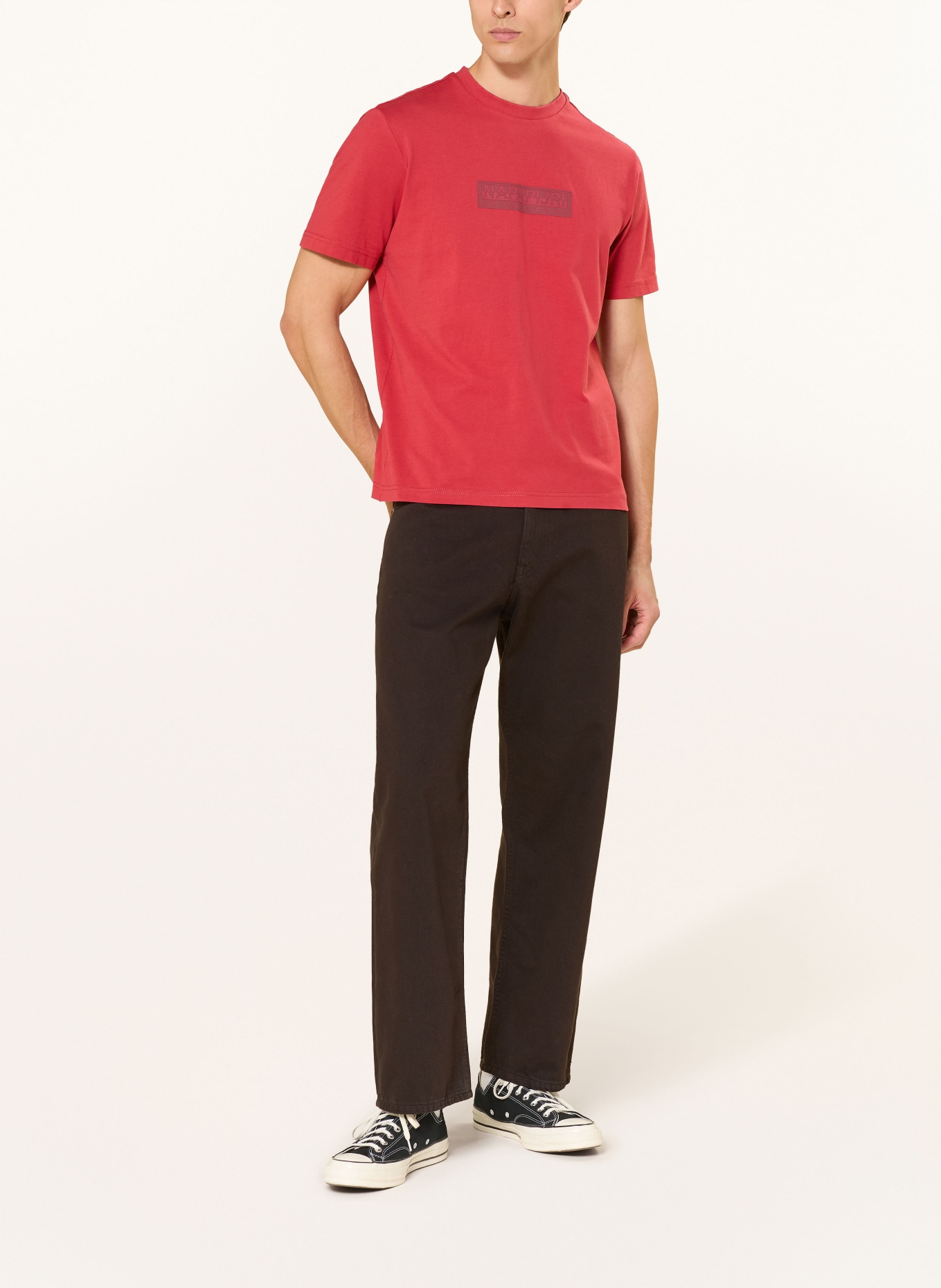 NAPAPIJRI T-shirt S-BOX: RED