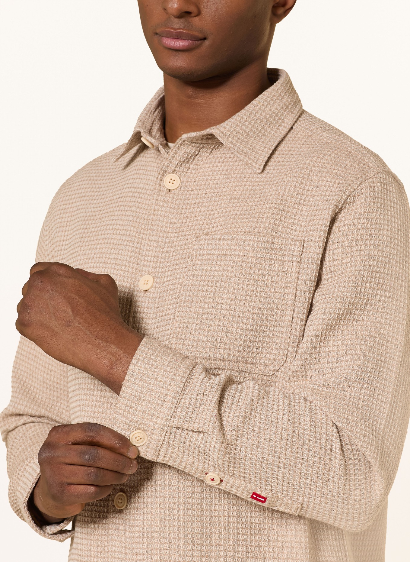 JOOP! JEANS Košile HARVI Regular Fit: BÉŽOVÁ / KRÉMOVÁ