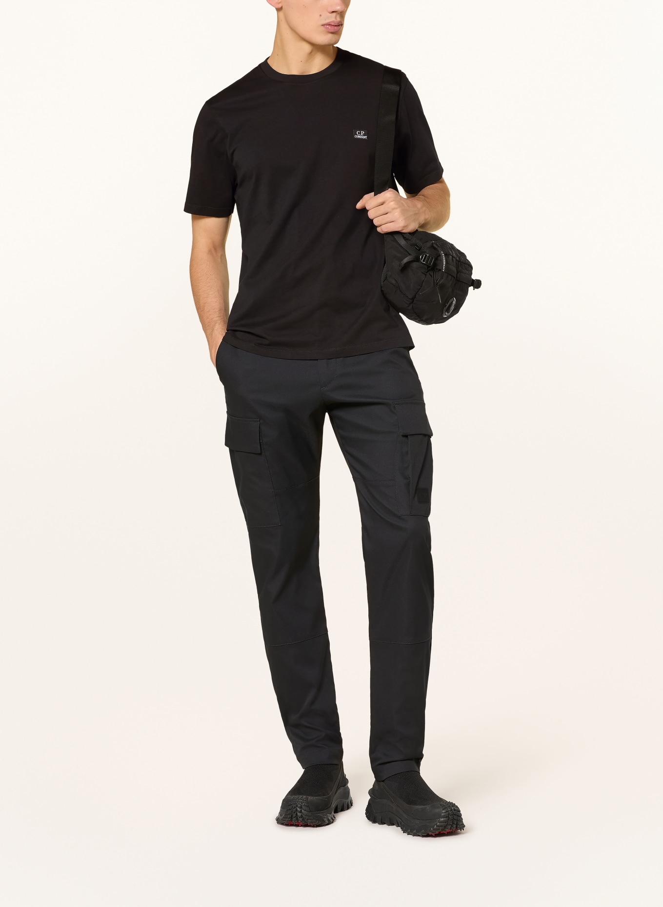 C.P. COMPANY T-Shirt: SCHWARZ / WEISS