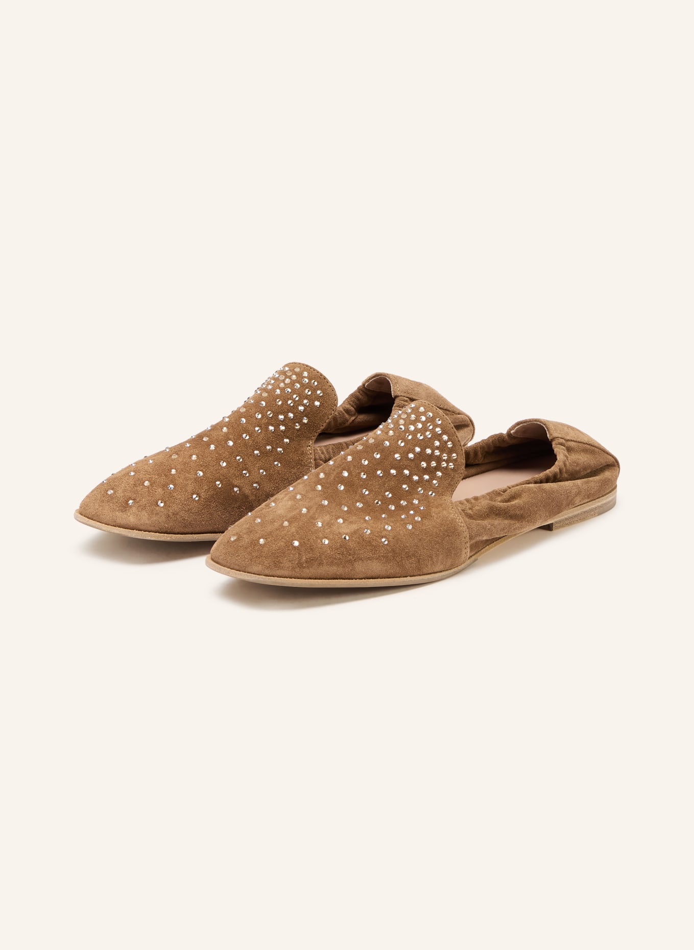 KENNEL & SCHMENGER Slipper GLORY mit Schmucksteinen: BRAUN