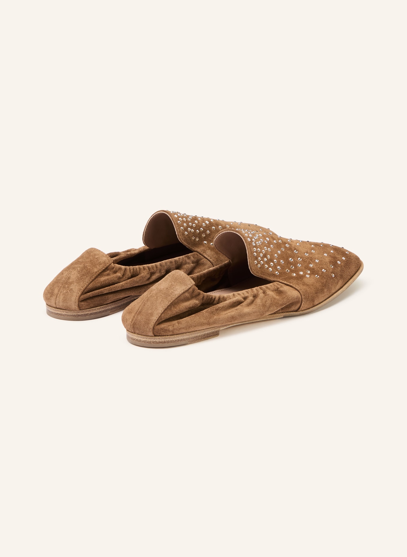 KENNEL & SCHMENGER Slipper GLORY mit Schmucksteinen: BRAUN