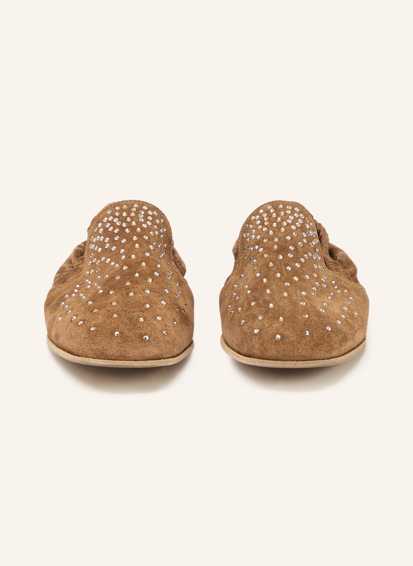 KENNEL & SCHMENGER Slipper GLORY mit Schmucksteinen: BRAUN