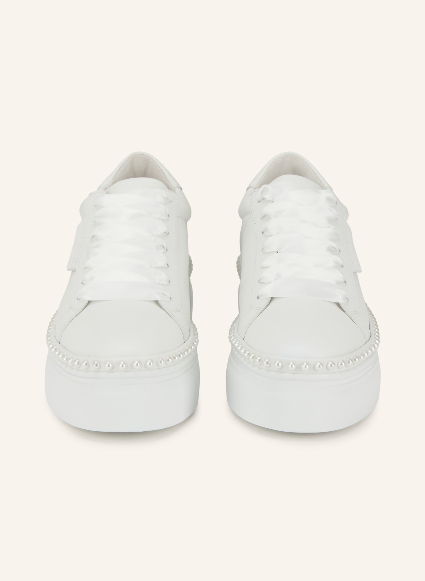 KENNEL & SCHMENGER Sneaker NANO mit Schmuckperlen: WEISS