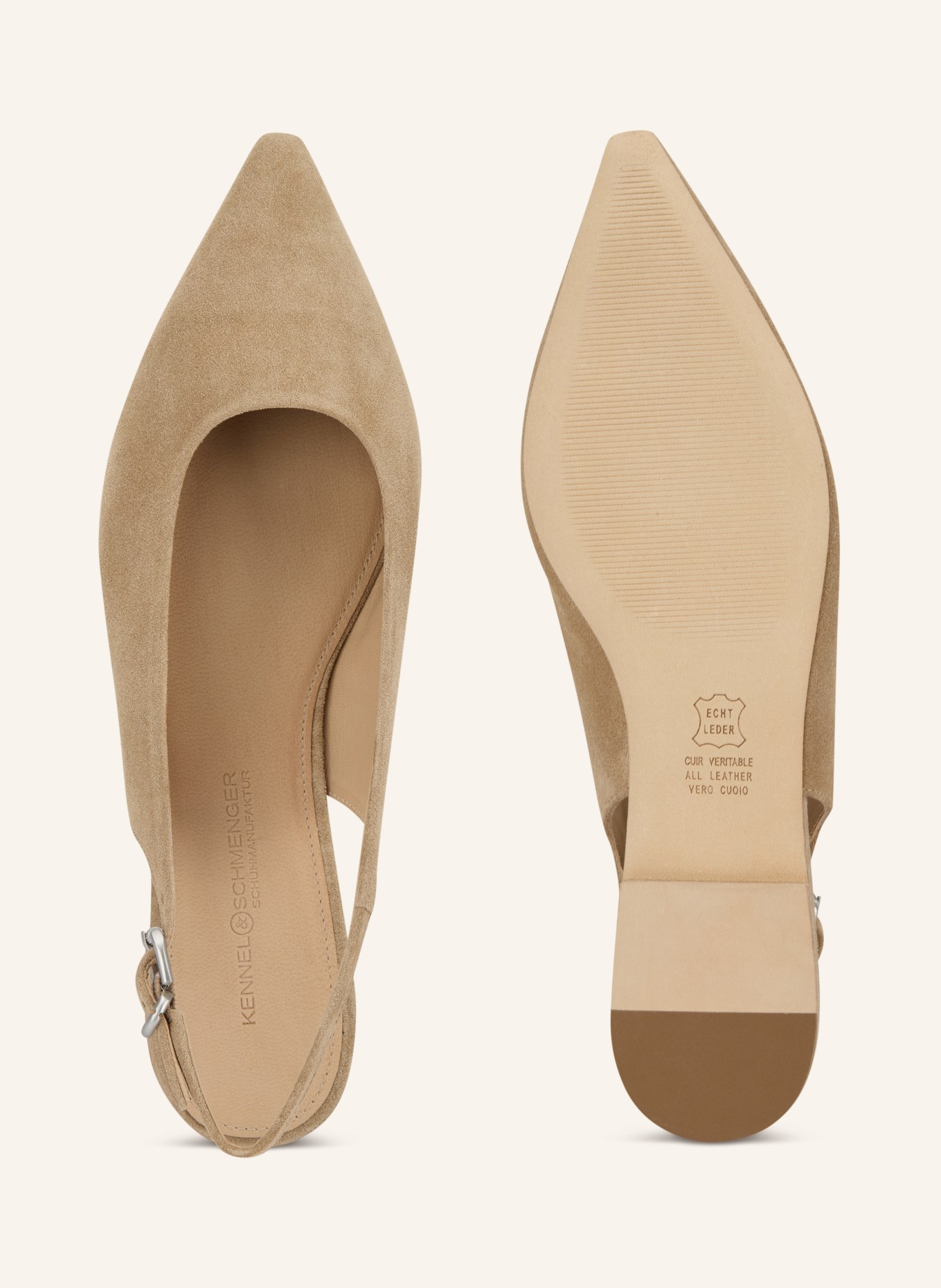 KENNEL & SCHMENGER Baleriny na rzemykach NIKA: CAMELOWY