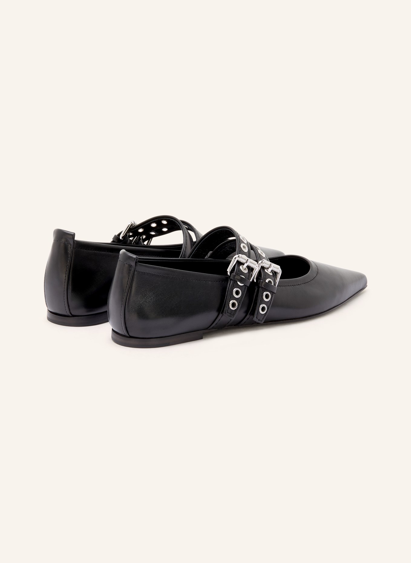 KENNEL & SCHMENGER Mary-Jane-Ballerinas NIKA: SCHWARZ / SILBER