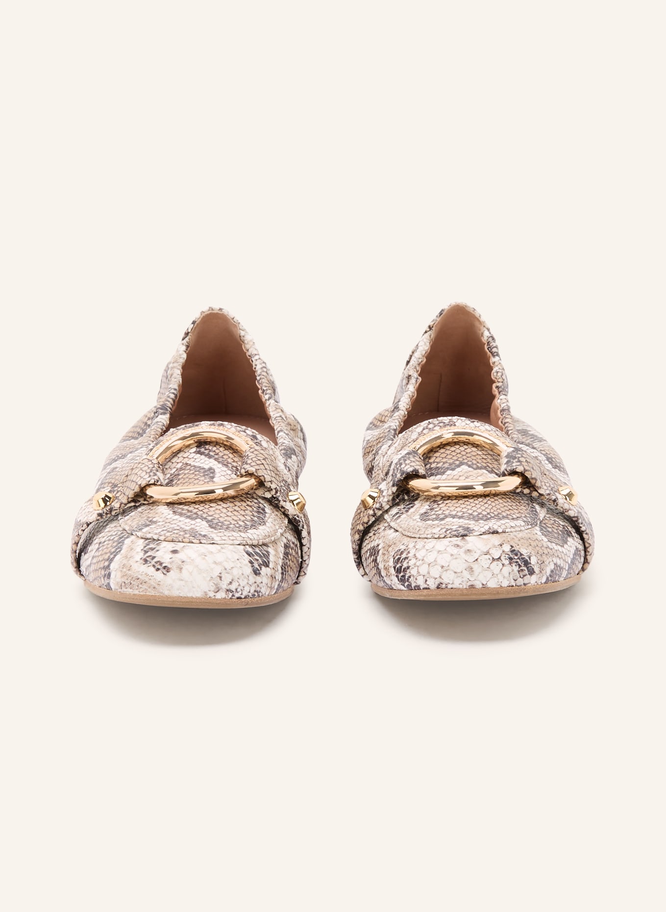 KENNEL & SCHMENGER Ballerinas LOLA: BEIGE / GOLD