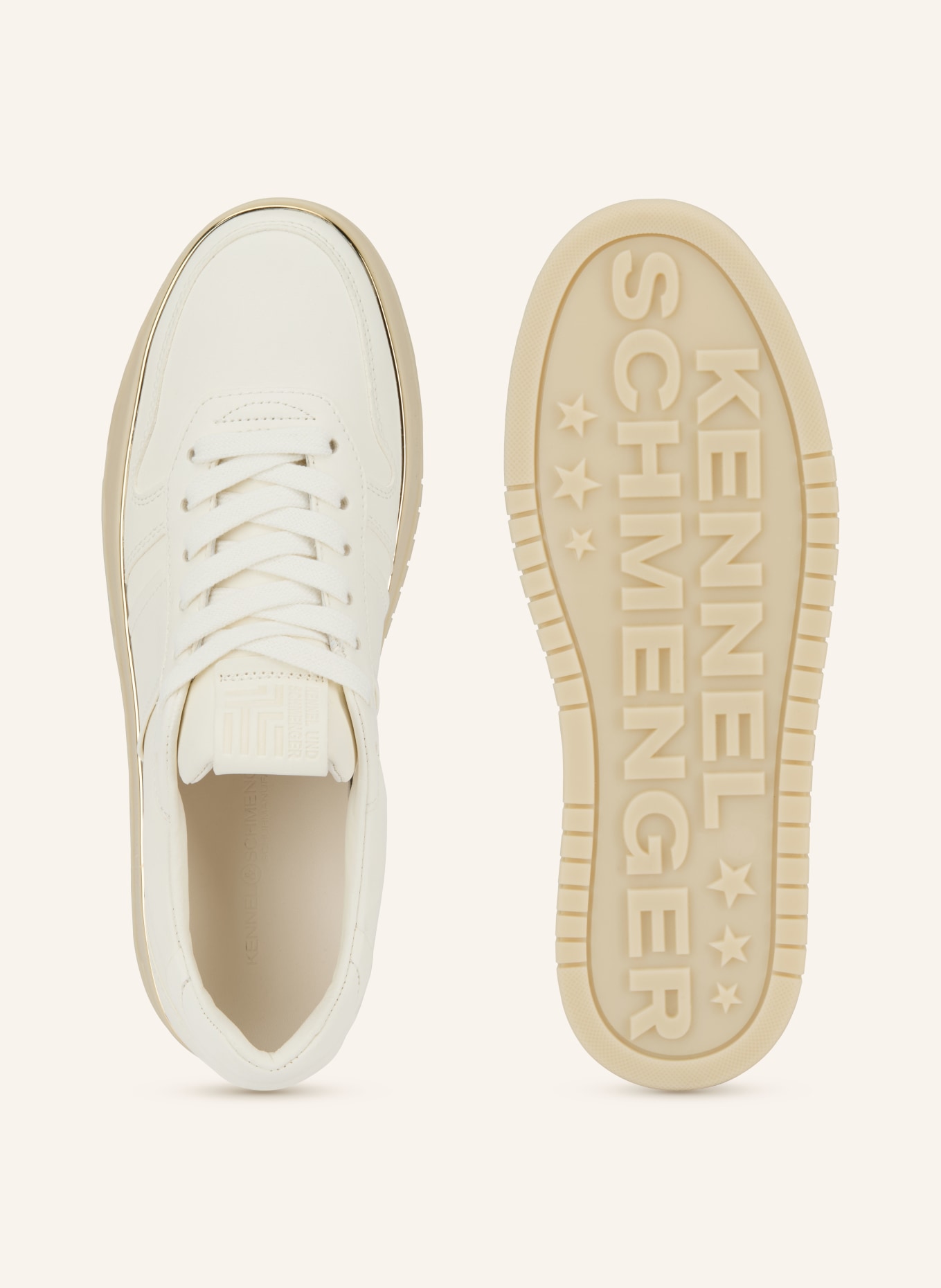 KENNEL & SCHMENGER Sneaker SLAM: WHITE / GOLD