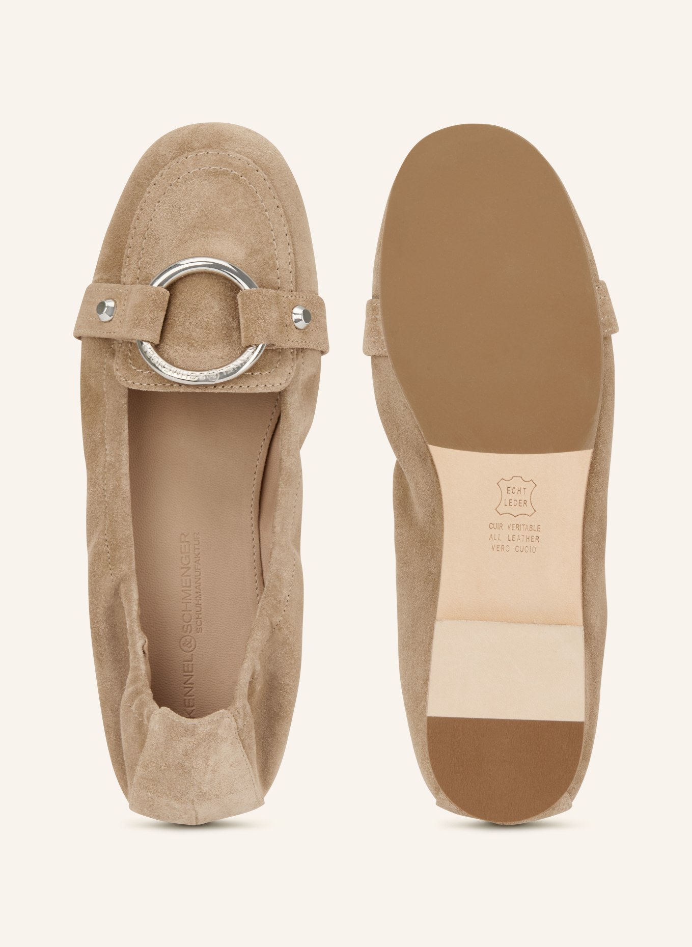 KENNEL & SCHMENGER Ballerinas LOLA: HELLBRAUN