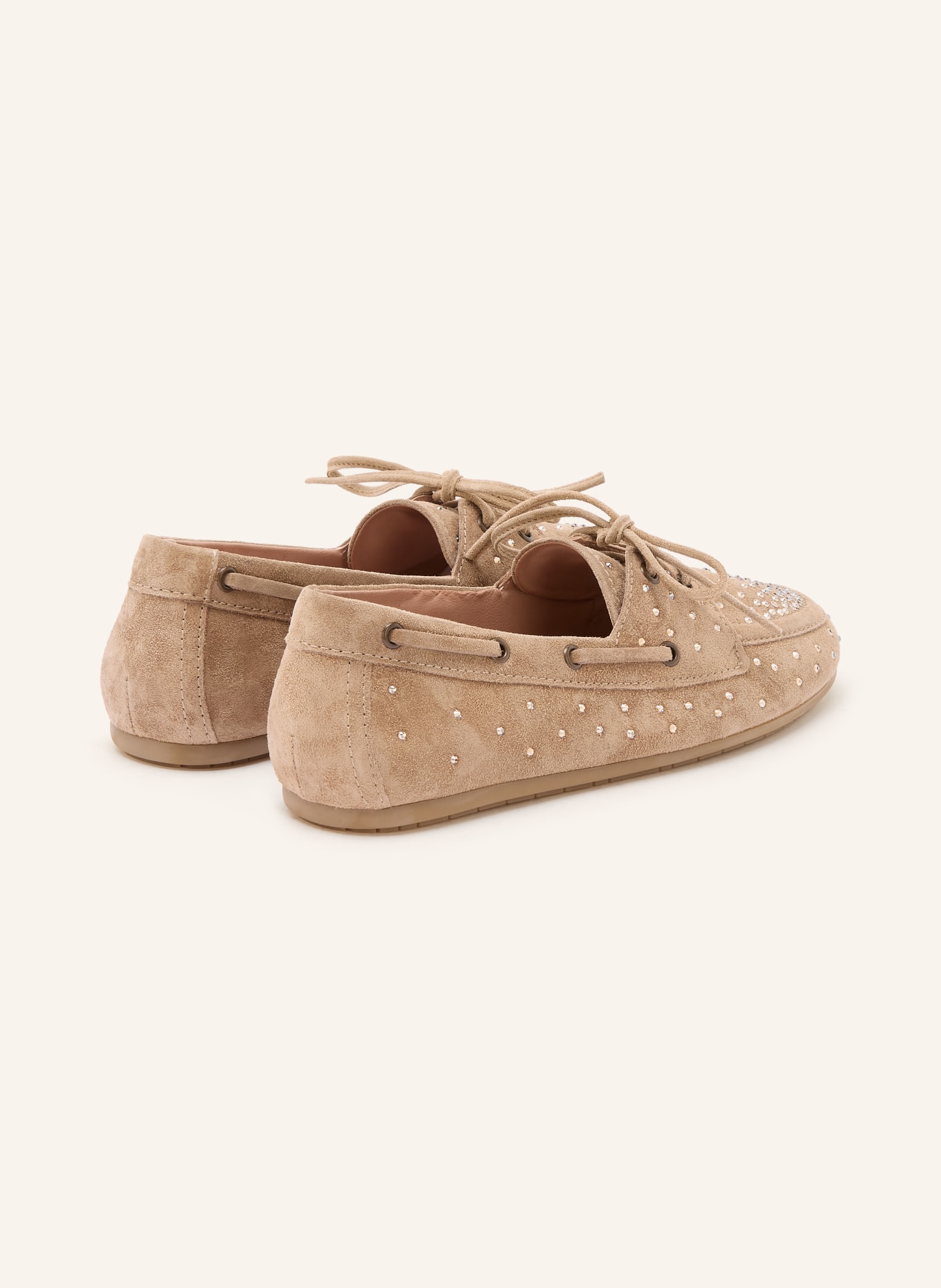 KENNEL & SCHMENGER Buty żeglarskie DROP z kamieniami ozdobnymi: JASNOBRĄZOWY