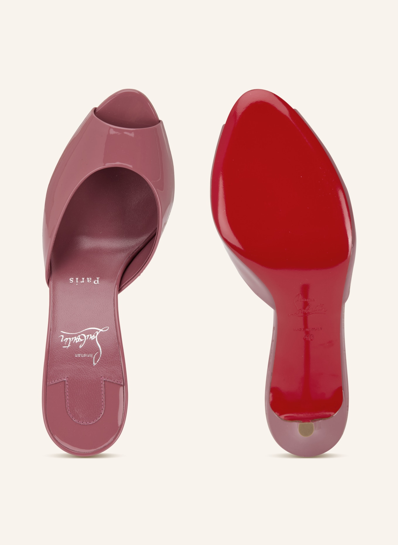 Christian Louboutin Lack-Mules ME DOLLY: ALTROSA