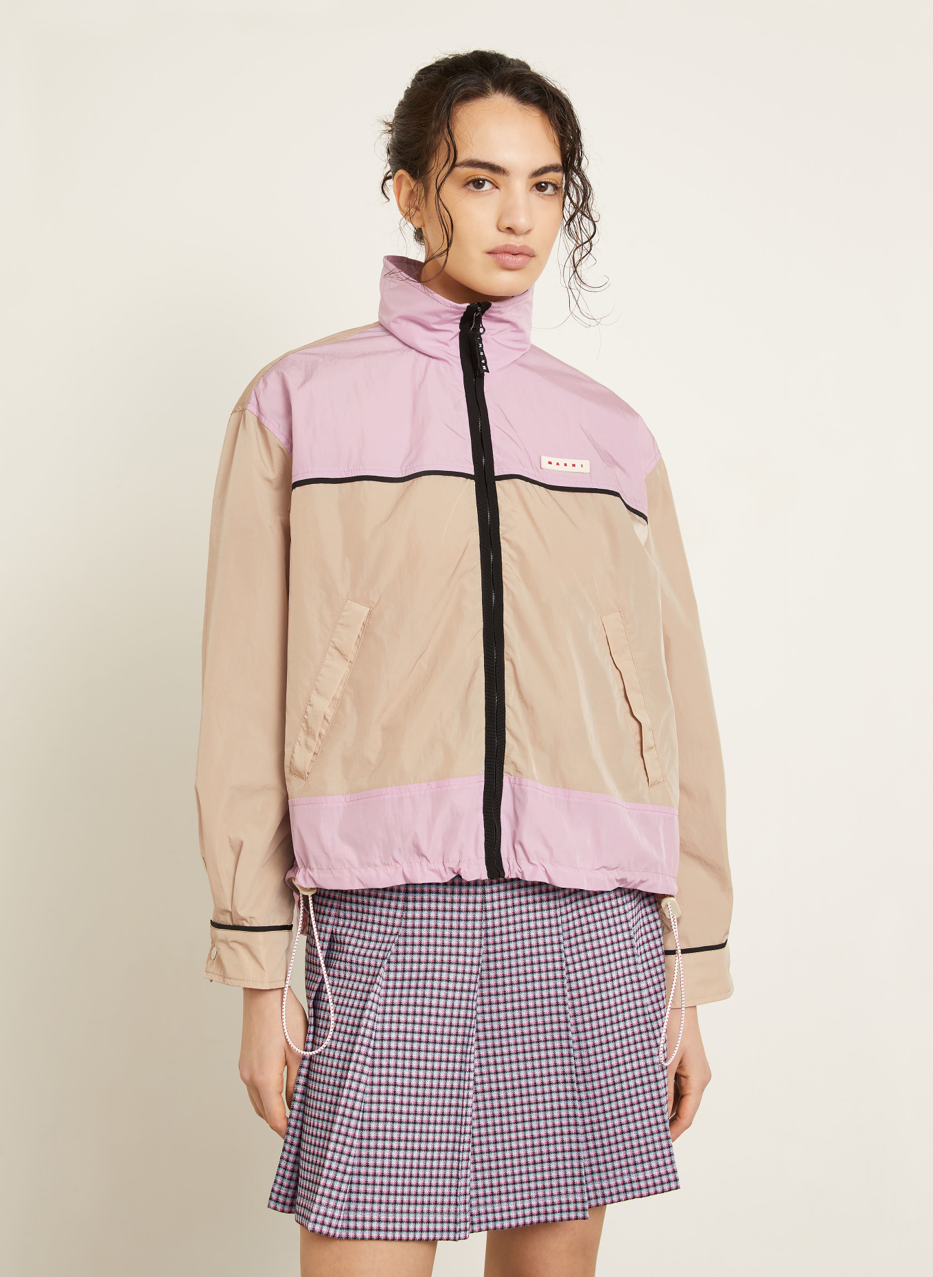 MARNI blouson: BEIGE / ROSE