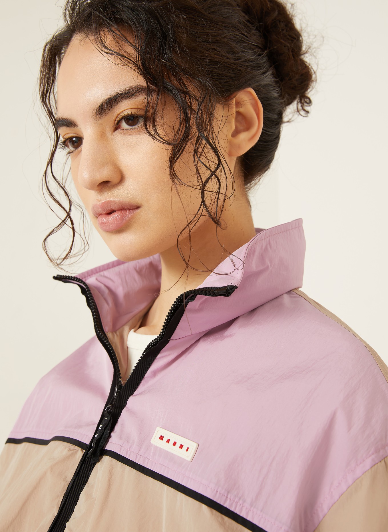 MARNI blouson: BEIGE / ROSE