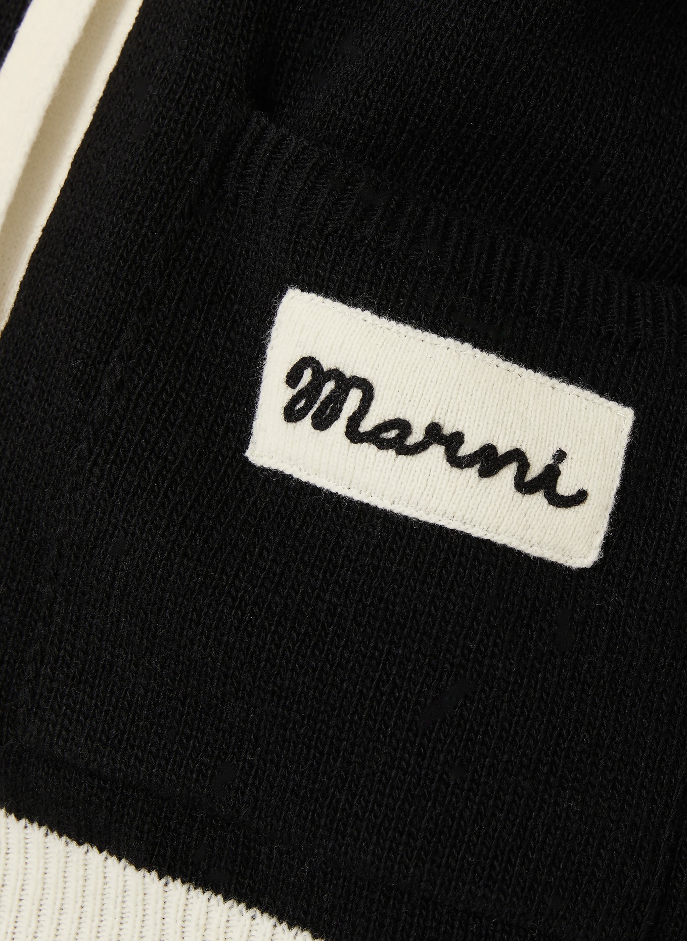 MARNI kardigan: CZARNY / BIAŁY