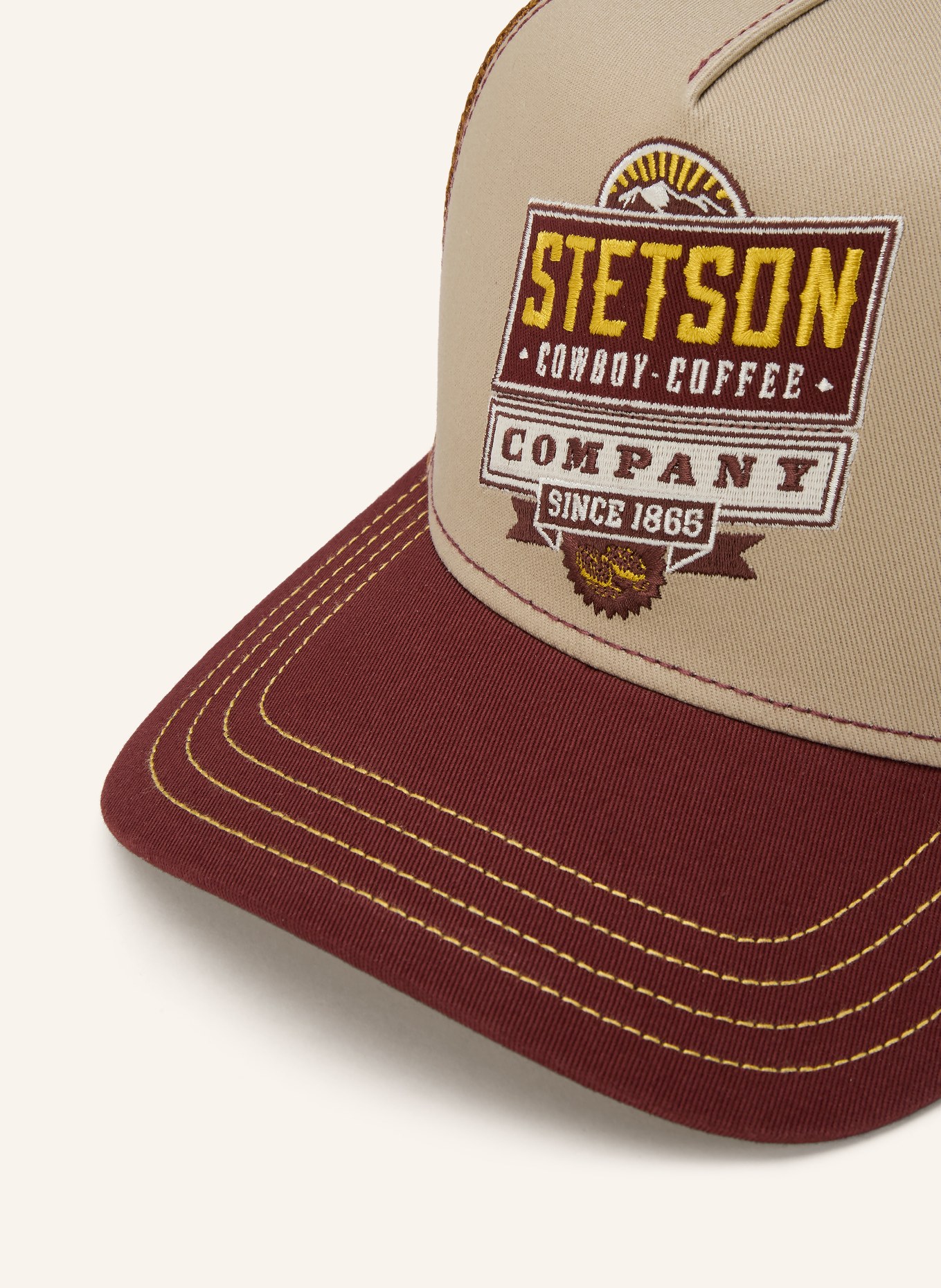 STETSON Cap BARISTA COMPANY: BRAUN / COGNAC / BEIGE