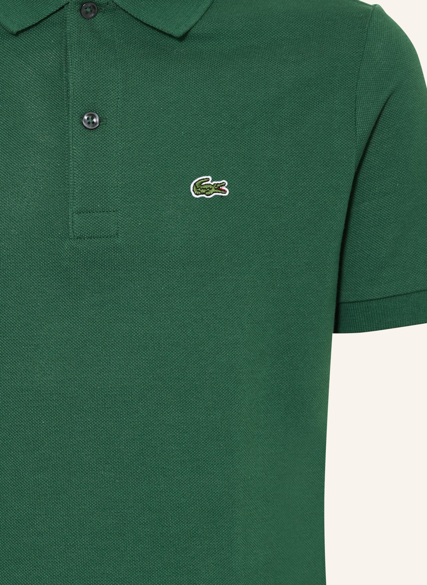 LACOSTE Piqué-Poloshirt: DUNKELGRÜN