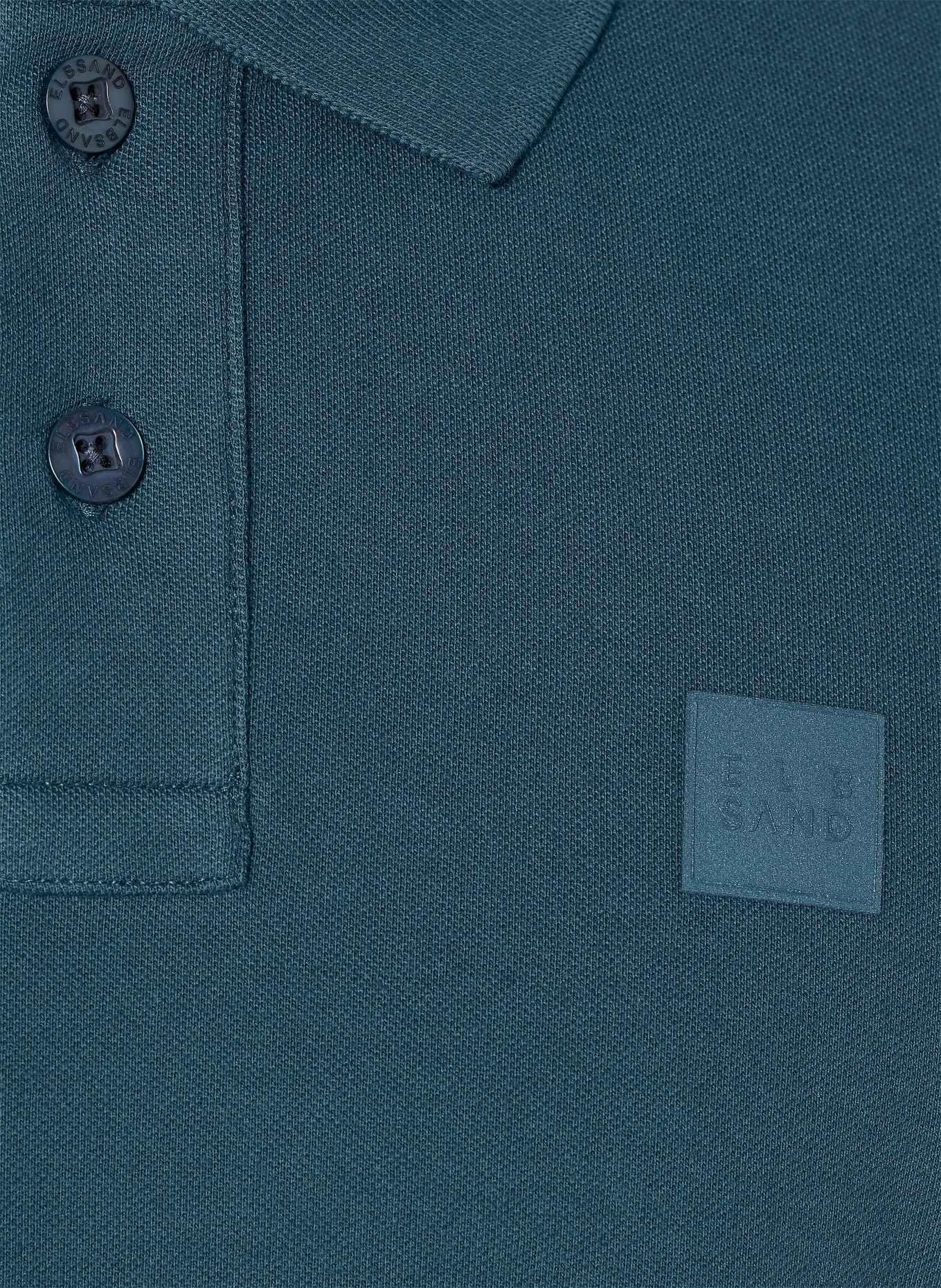 ELBSAND Koszulka polo z pikowanym wzorem HOLMS Regular Fit: GRANATOWY