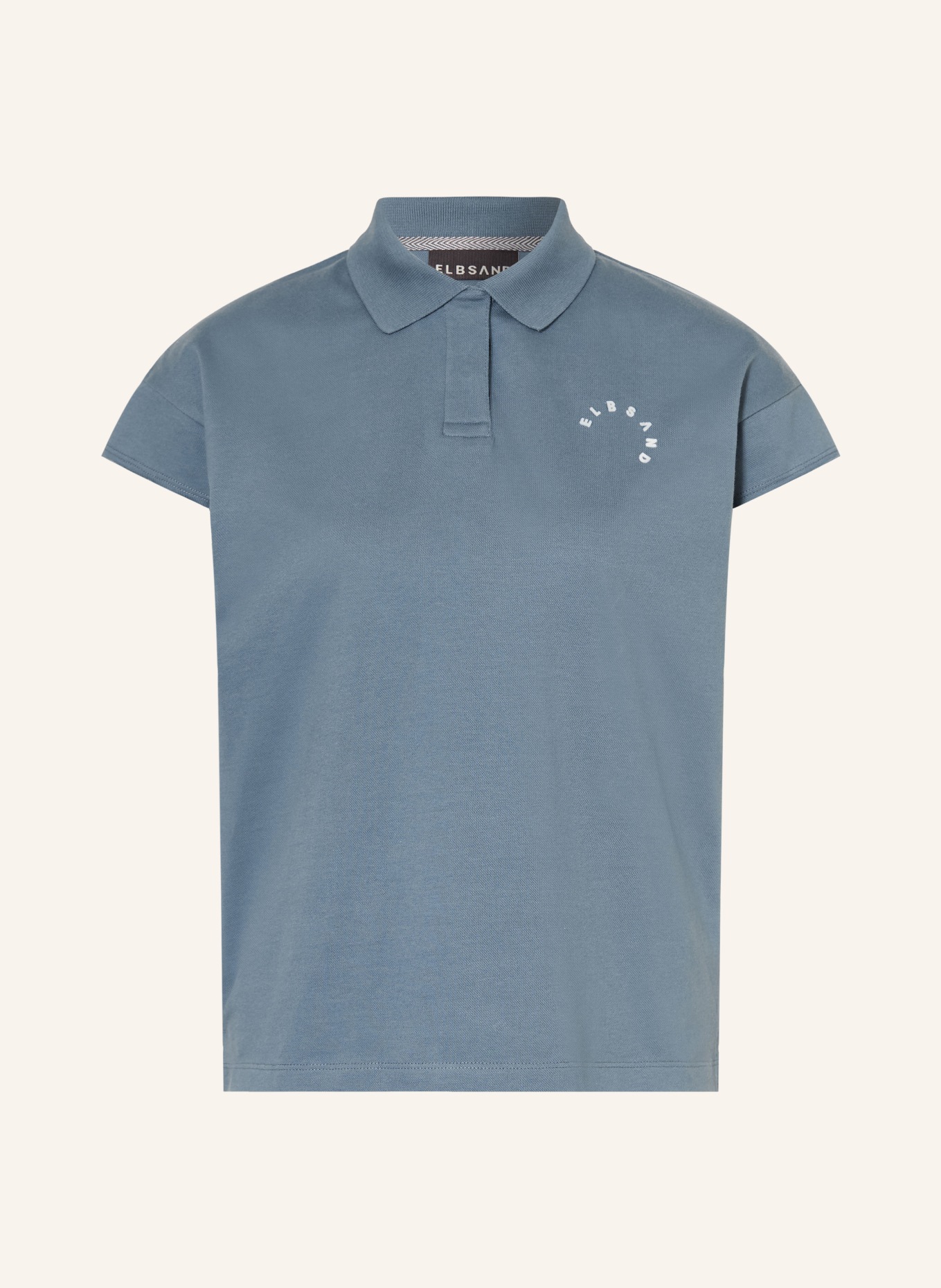ELBSAND TORVA piqué polo shirt: BLUE GRAY / WHITE