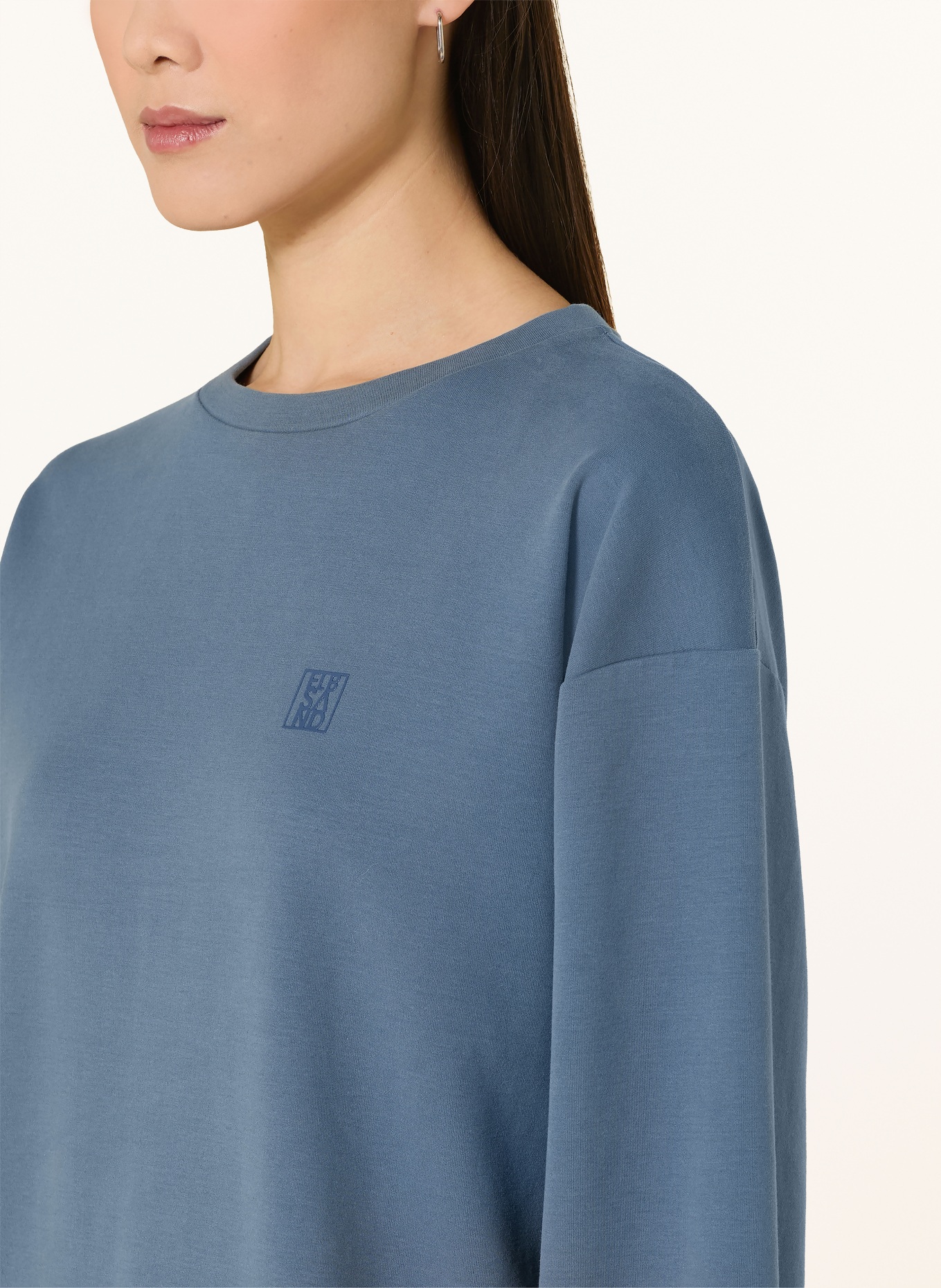 ELBSAND Svetrové šaty YENAS: MODRÁ