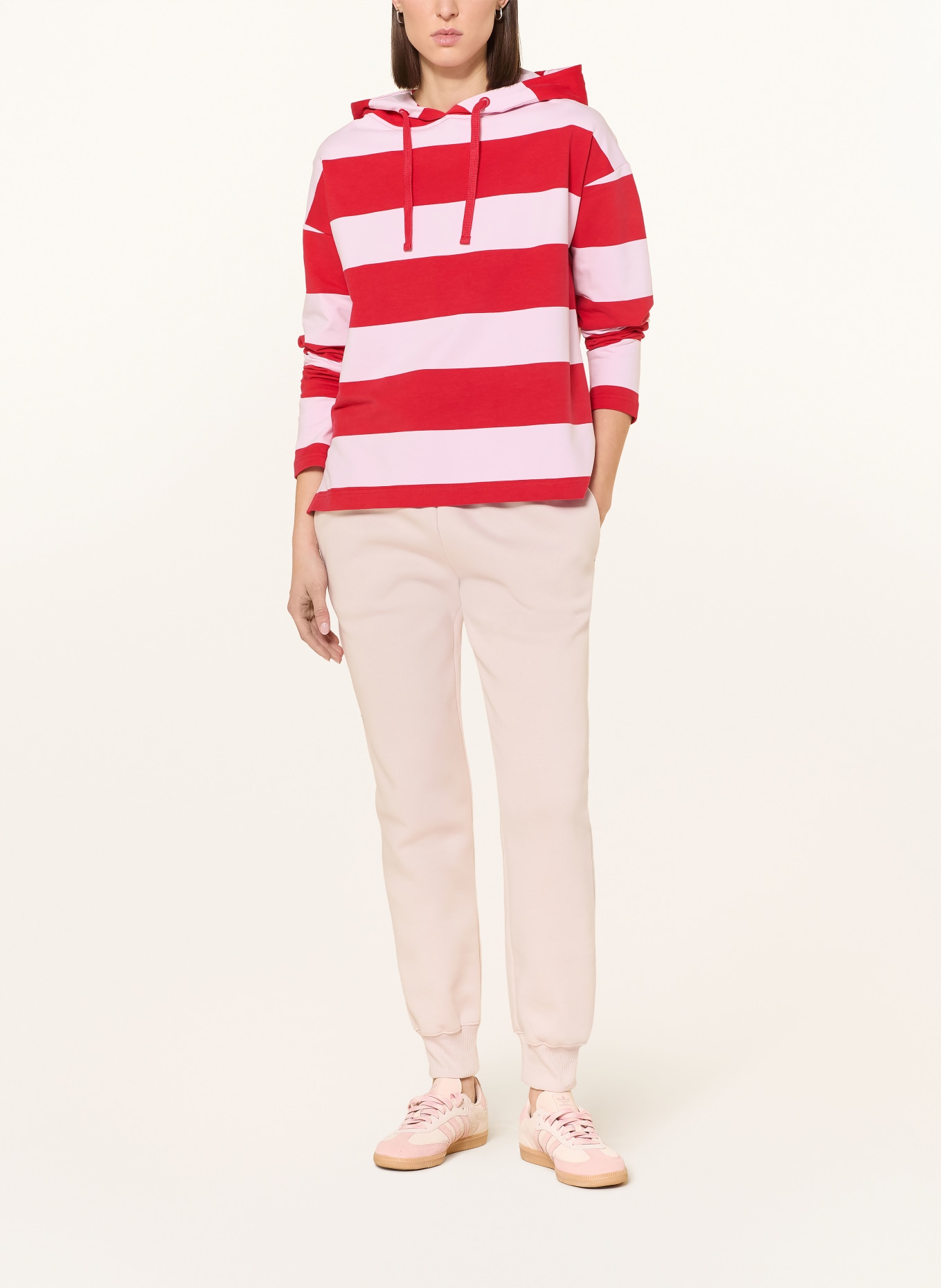 ELBSAND EYDIS hoodie: RED / ROSE / WHITE