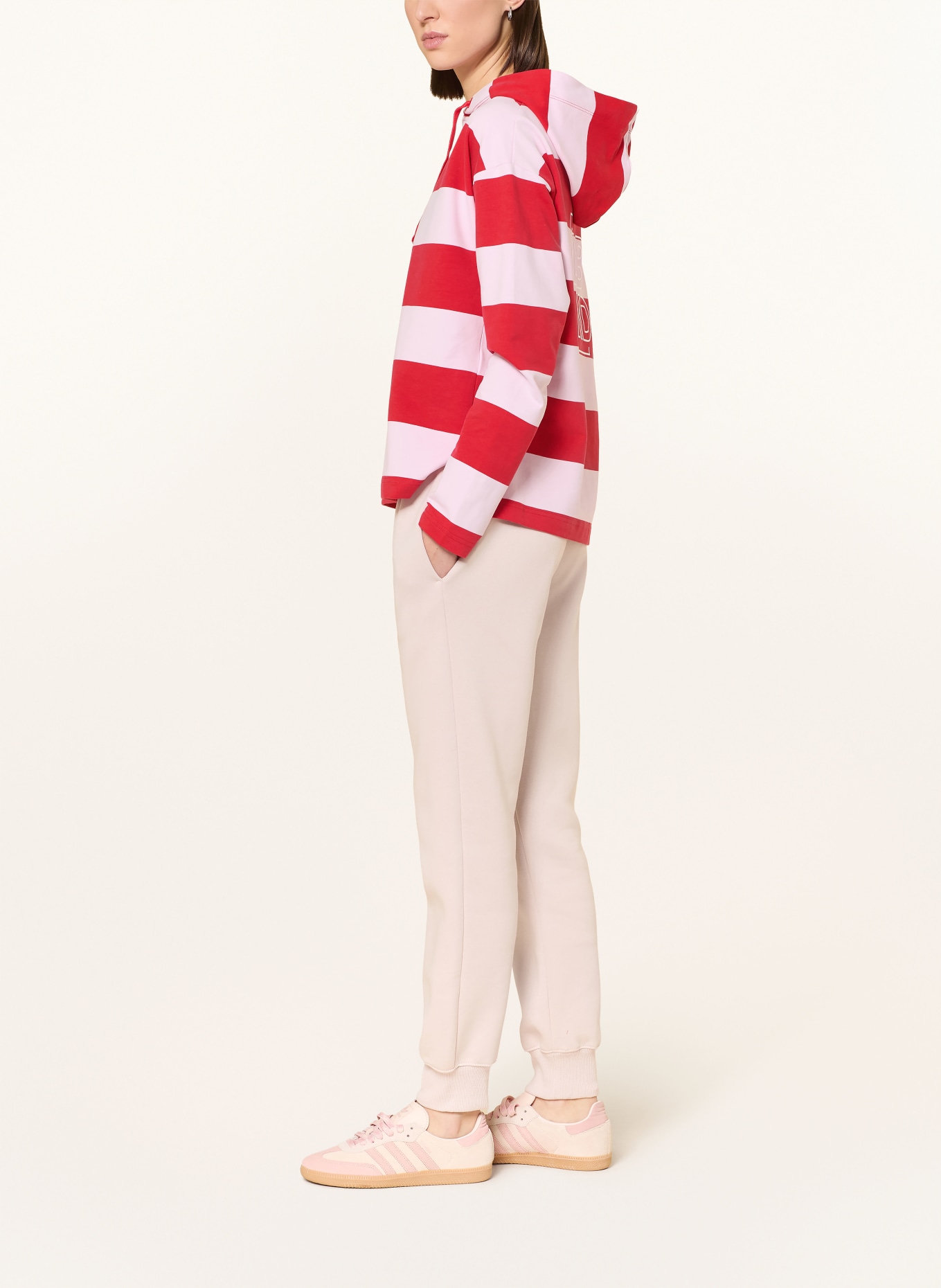 ELBSAND EYDIS hoodie: RED / ROSE / WHITE