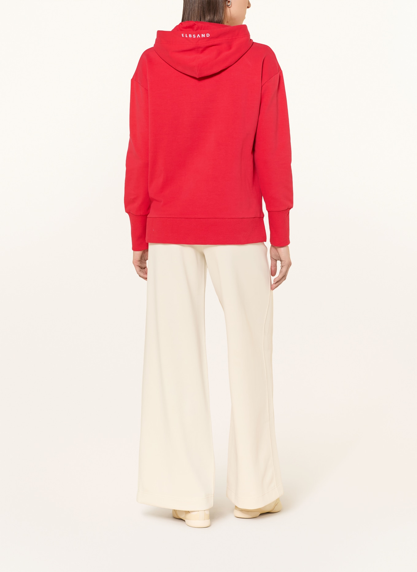 ELBSAND LEAH hoodie: RED / WHITE