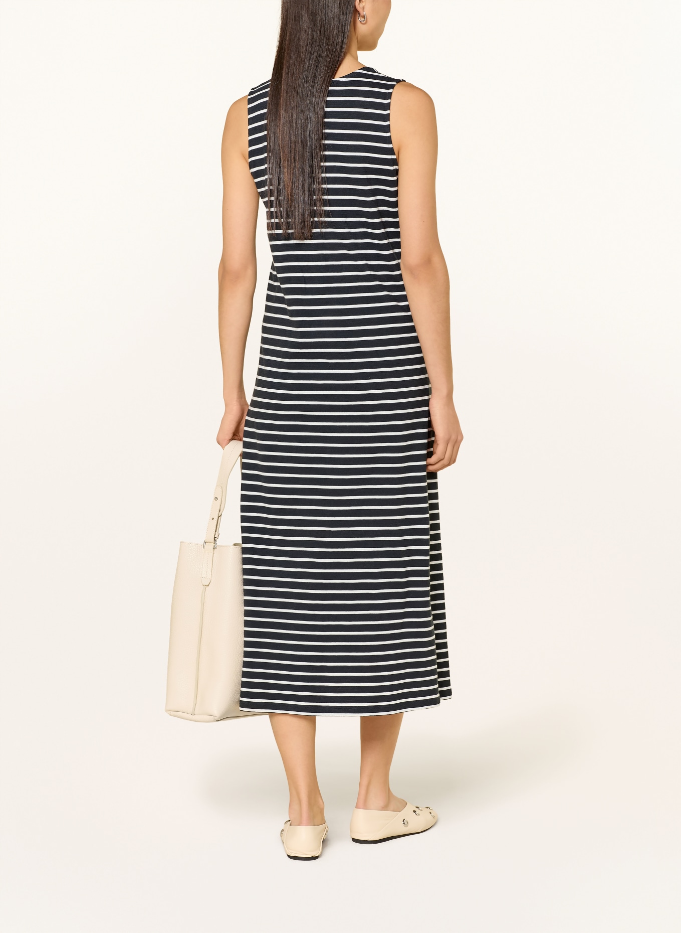 LANIUS Kleid: DUNKELBLAU / WEISS