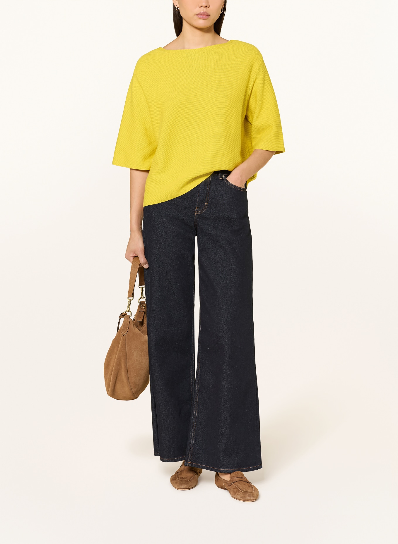 LANIUS Sweater with 3/4 sleeves: YELLOW