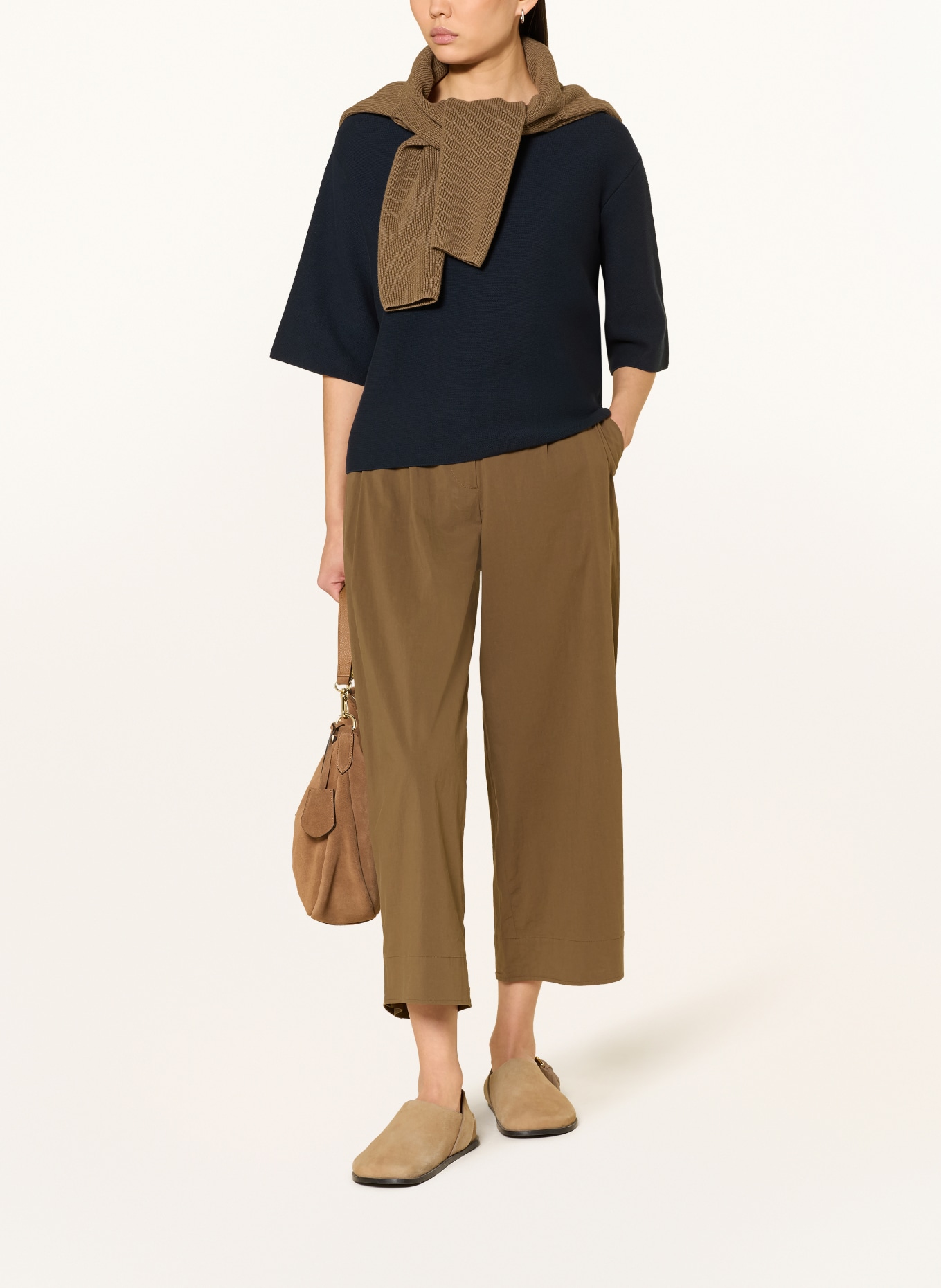 LANIUS Sweater with 3/4 sleeves: DARK BLUE