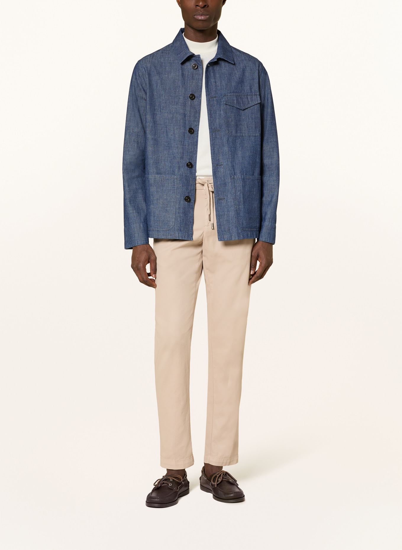 MYTHS Chino APOLLO Extra Slim Fit: BÉŽOVÁ