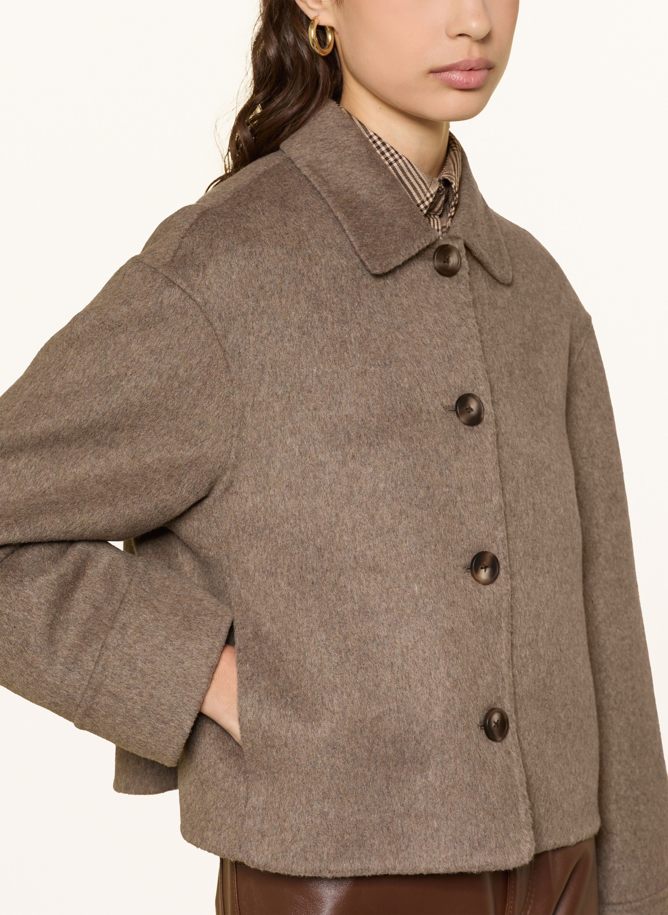 STUDIO AR Kastenjacke NICOLINA: TAUPE