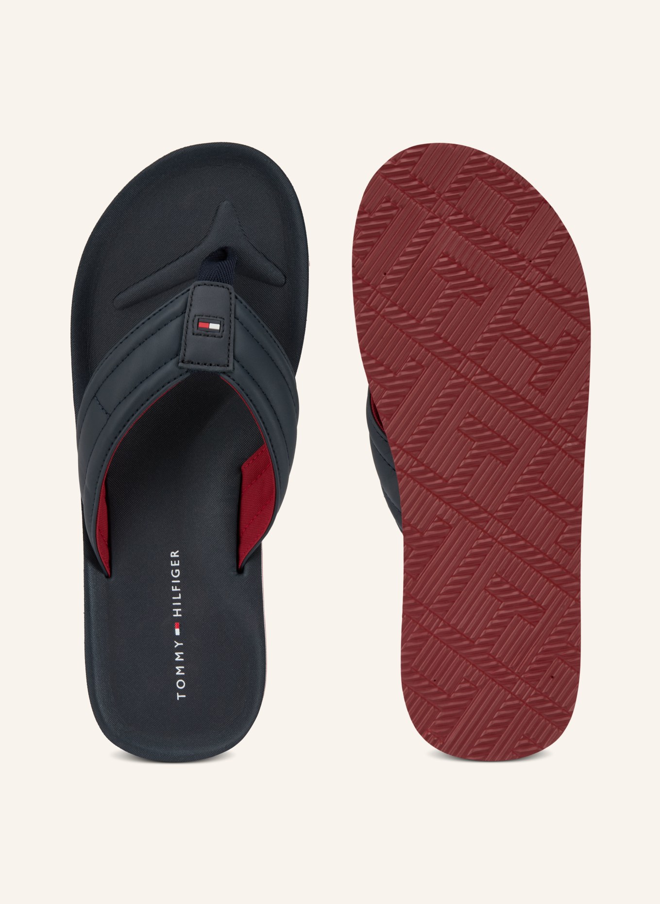 TOMMY HILFIGER Zehentrenner: SCHWARZ