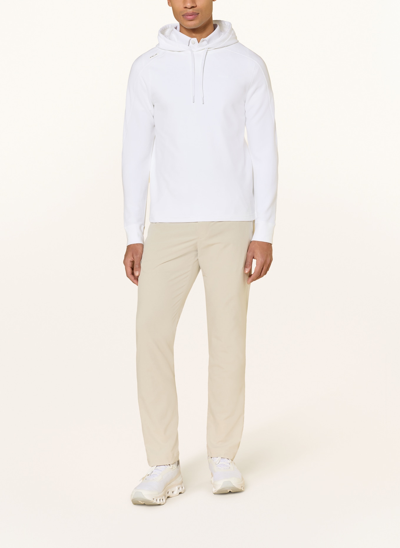 RLX RALPH LAUREN mikina s kapucí: BÍLÁ