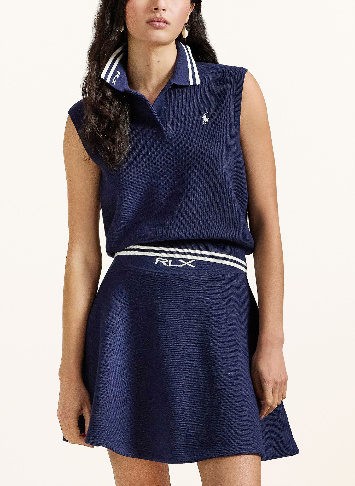 RLX RALPH LAUREN Funkcjonalna koszulka polo: GRANATOWY / BIAŁY