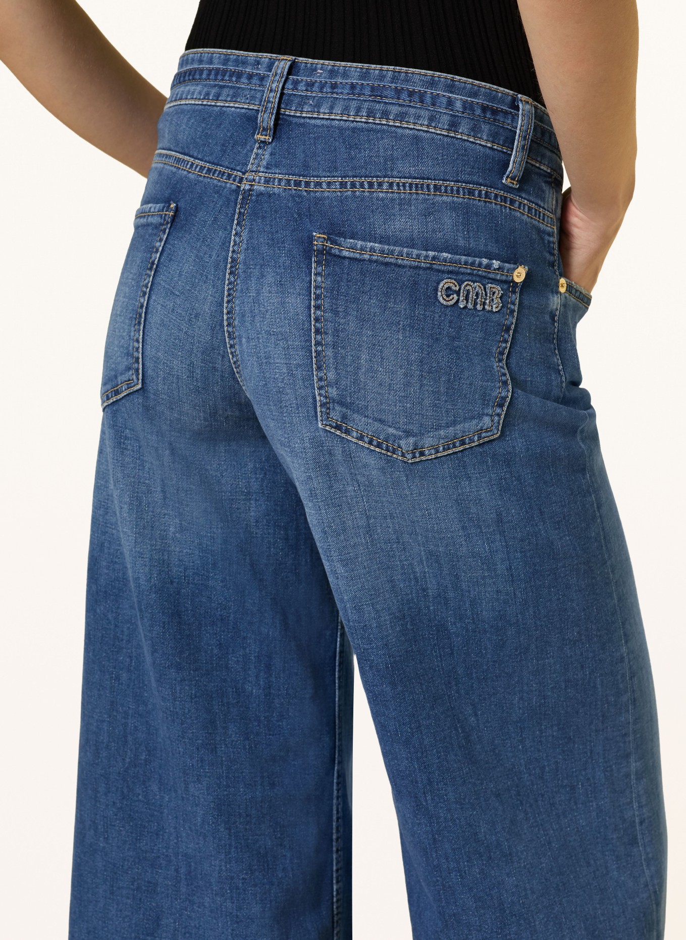 CAMBIO Wide Leg Jeans PALAZZO: 5062 peppy contrast wash