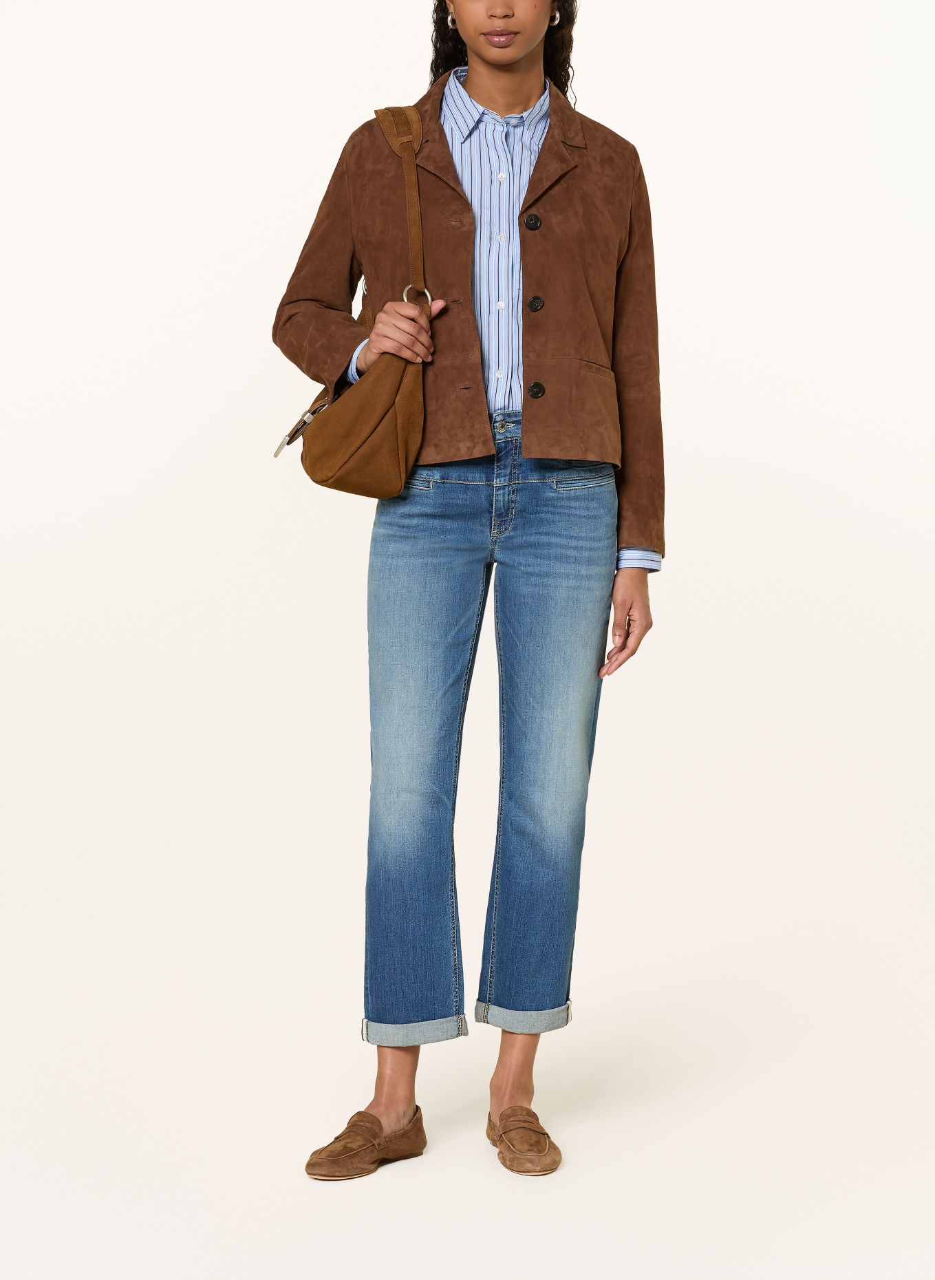 CAMBIO Carrot-Fit Jeans Pearlie: 5187 light cozy used