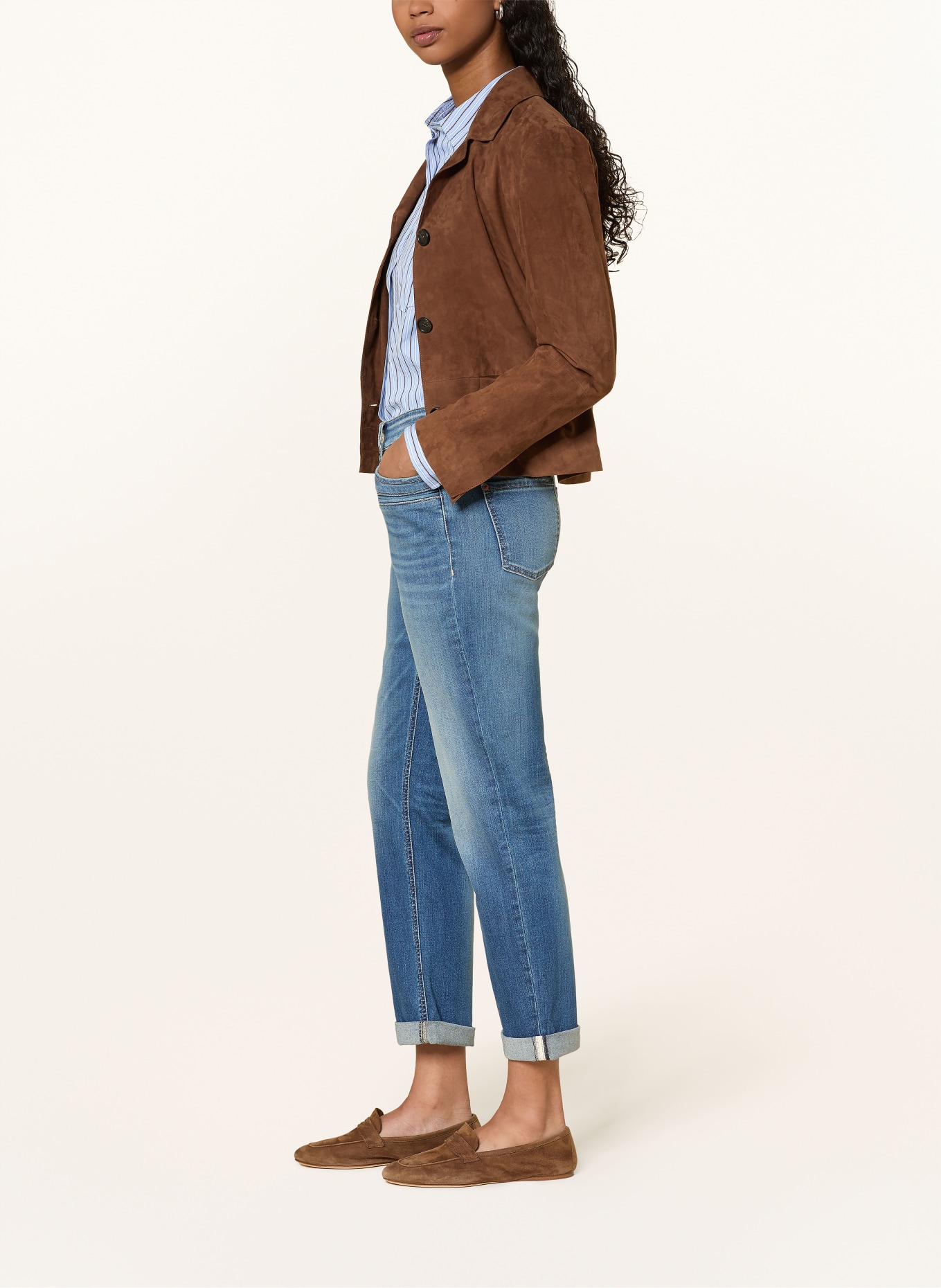 CAMBIO Carrot-Fit Jeans Pearlie: 5187 light cozy used