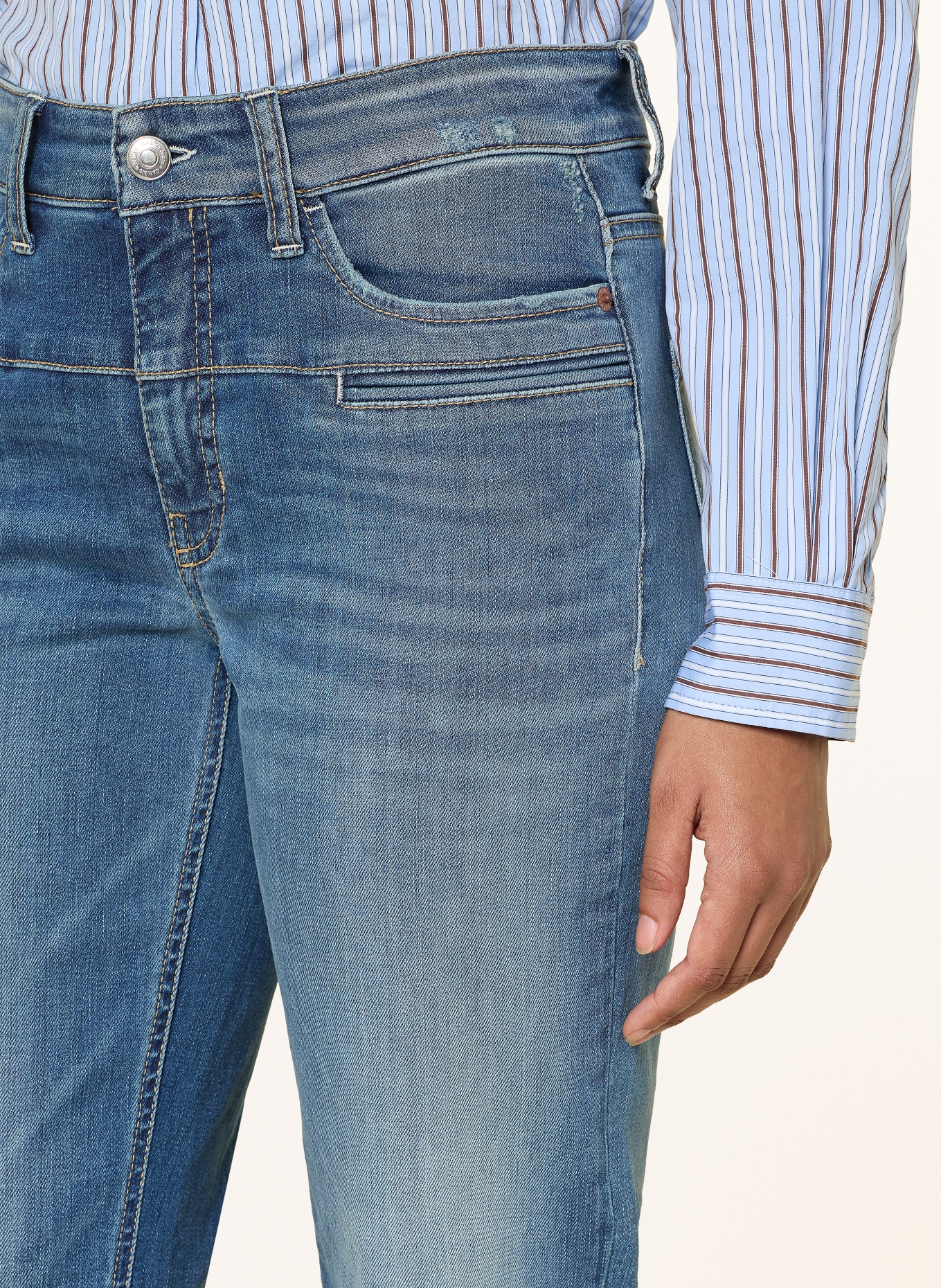 CAMBIO Carrot-Fit Jeans Pearlie: 5187 light cozy used