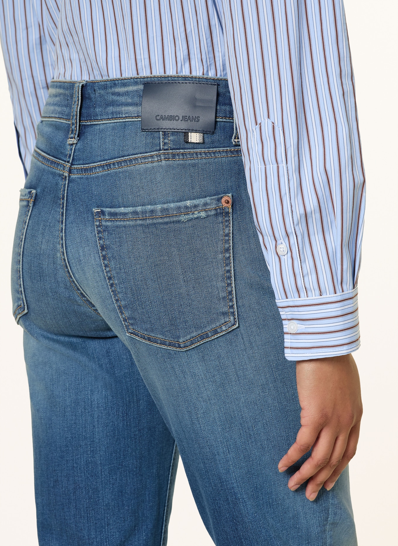 CAMBIO Carrot-Fit Jeans Pearlie: 5187 light cozy used