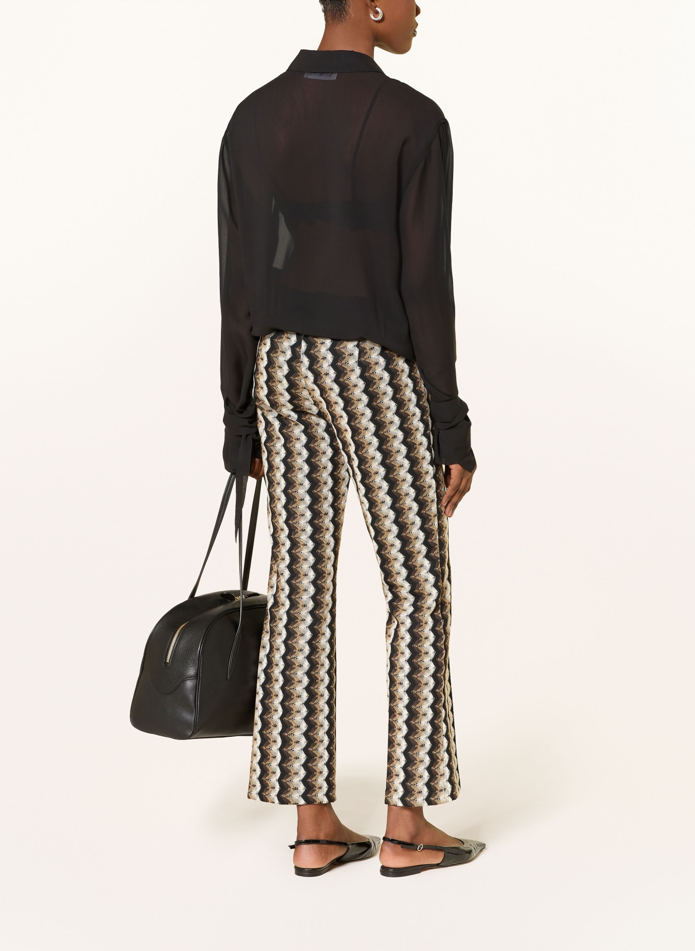 CAMBIO Häkelhose FAITH: SCHWARZ / BRAUN / CREME