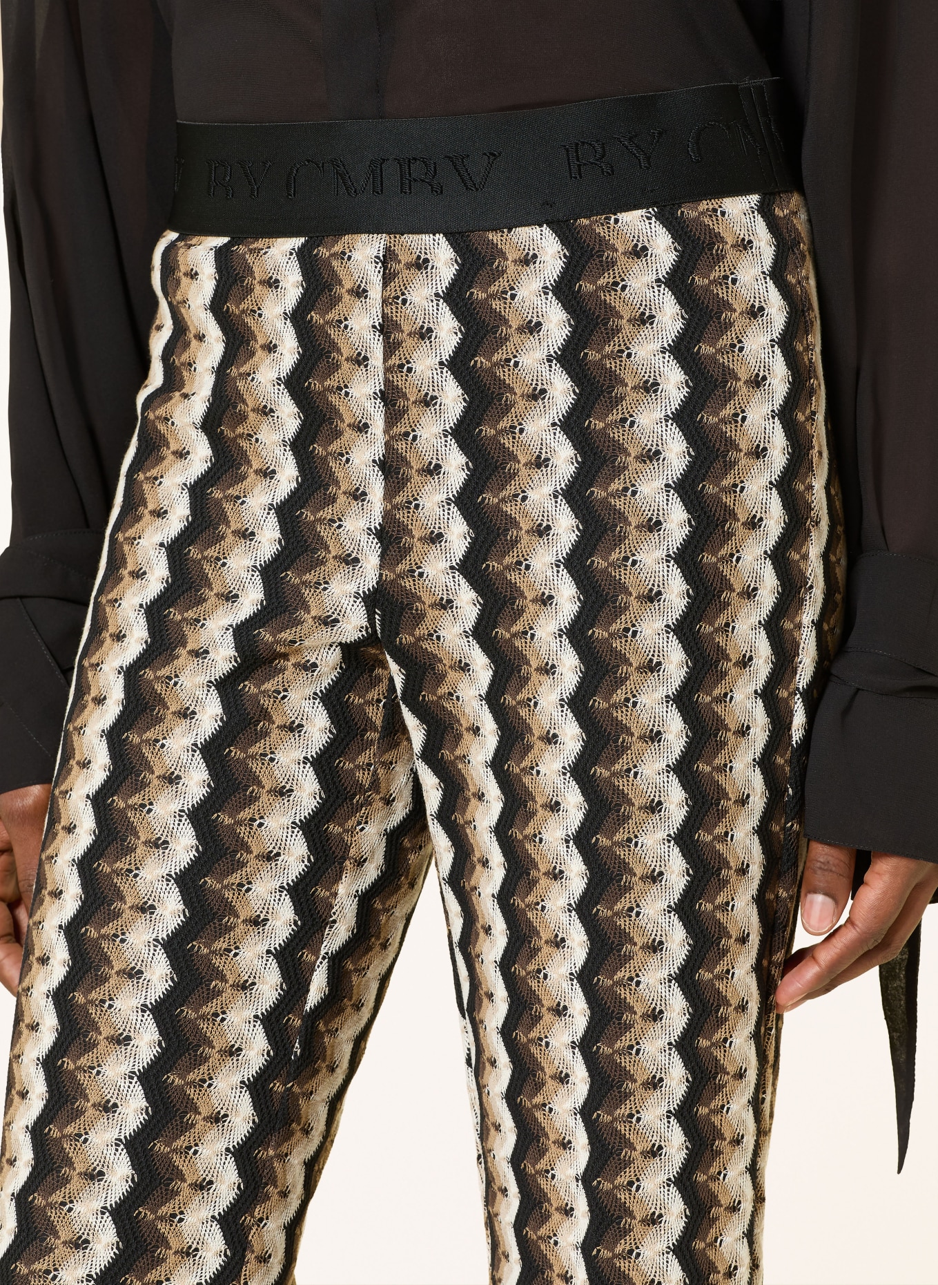 CAMBIO Häkelhose FAITH: SCHWARZ / BRAUN / CREME