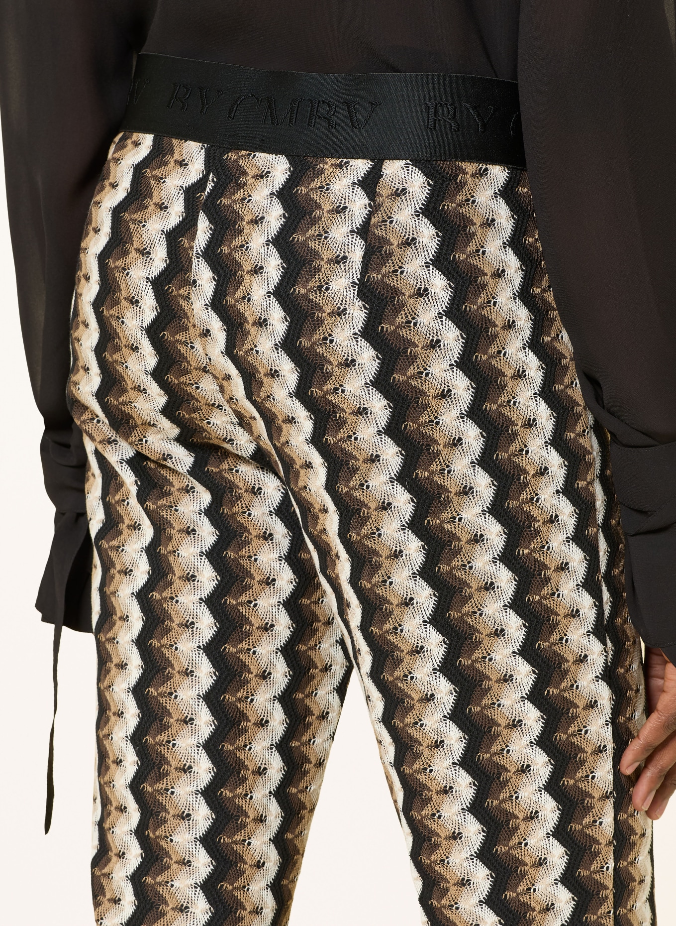 CAMBIO Häkelhose FAITH: SCHWARZ / BRAUN / CREME