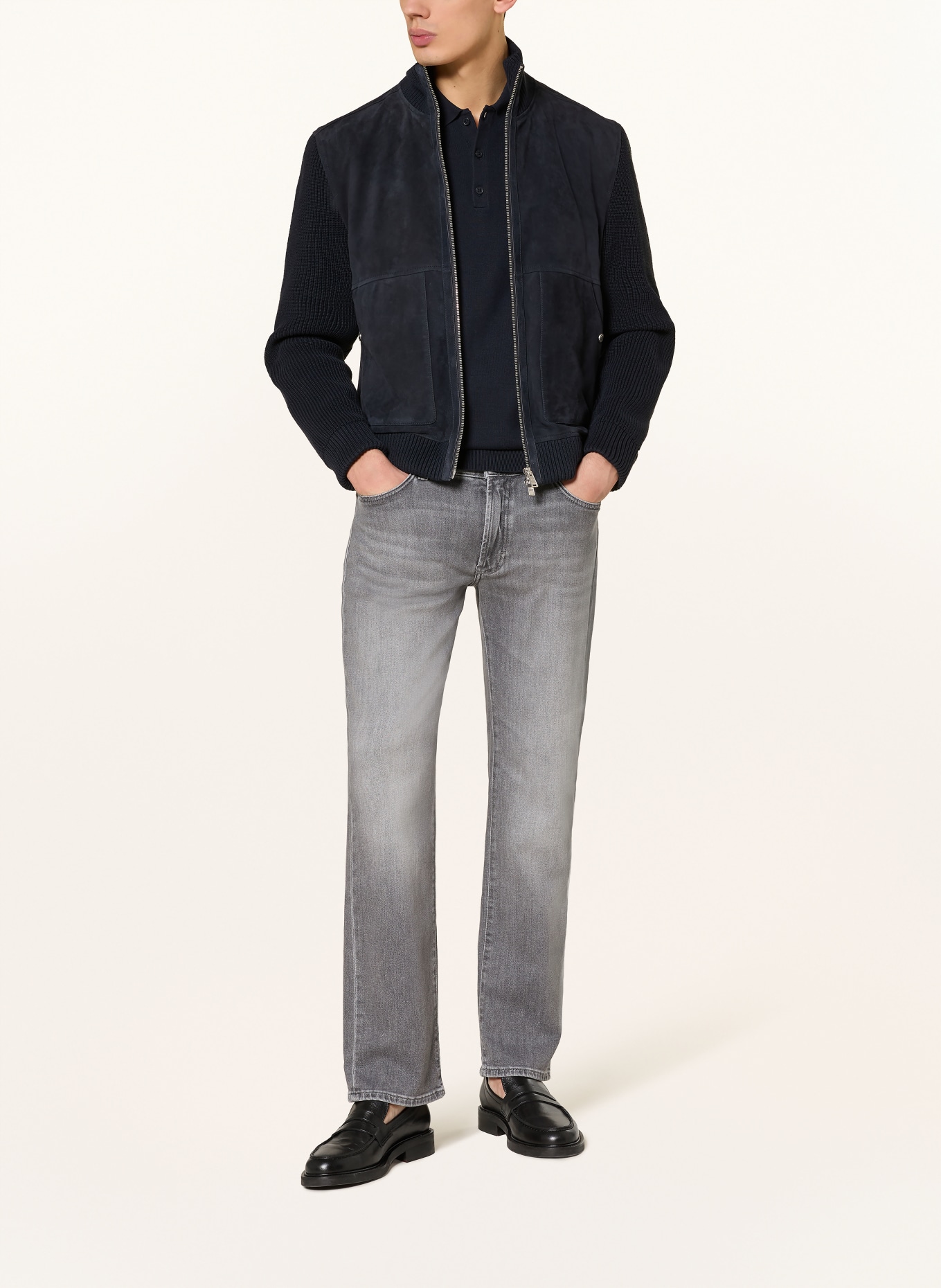 BRAX Jeans CLINT Regular Fit: 07 GREY STEEL USED