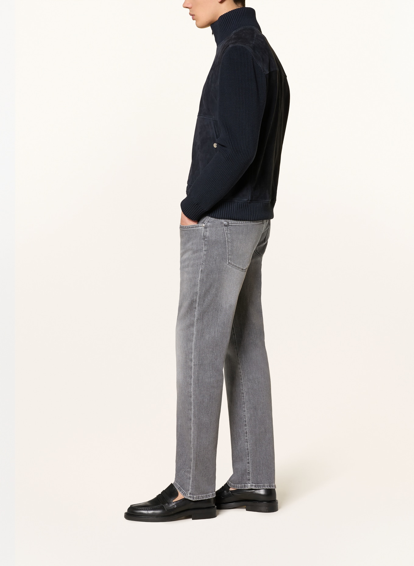 BRAX Jeans CLINT Regular Fit: 07 GREY STEEL USED